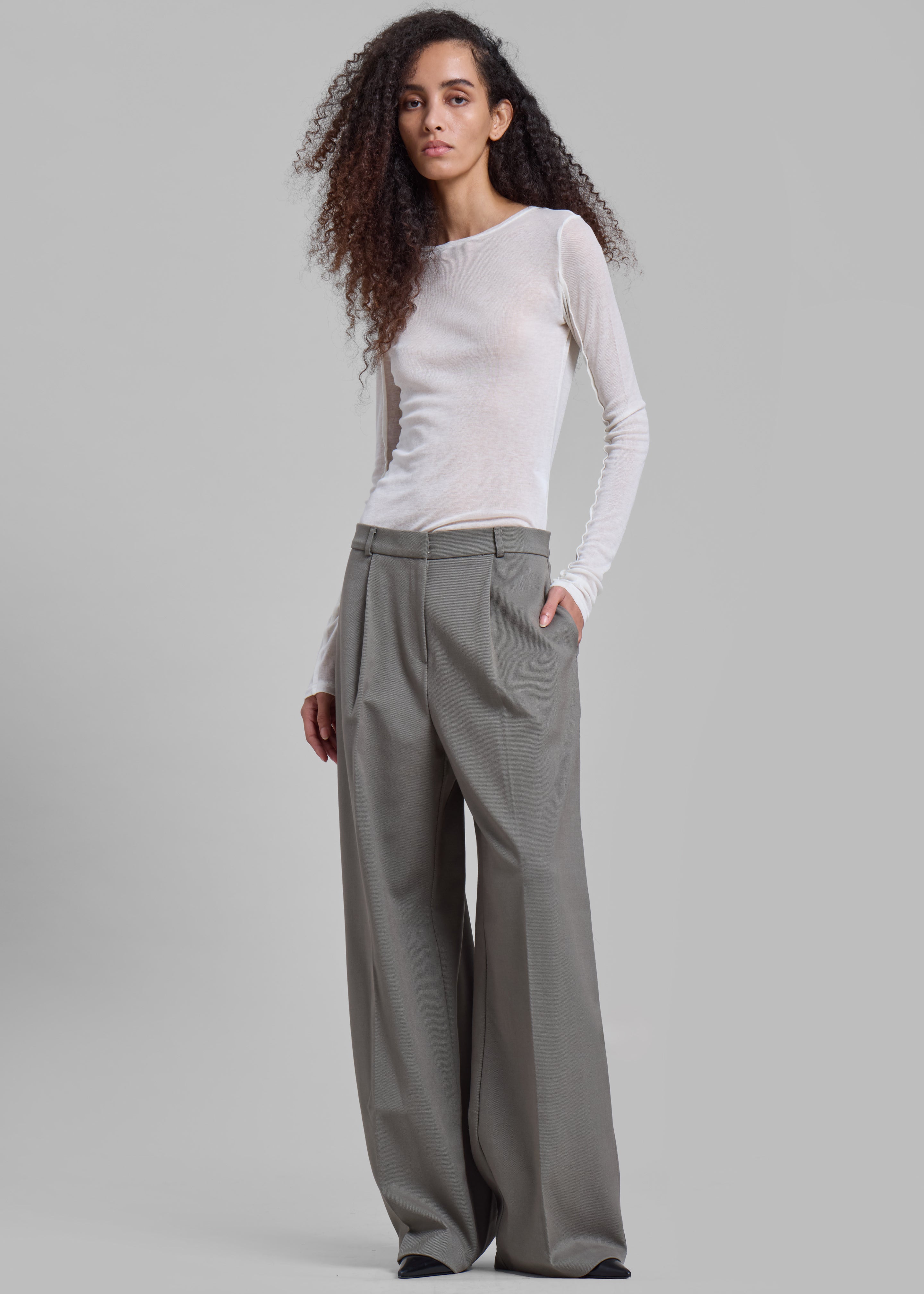 Maya Trousers - Grey - 1