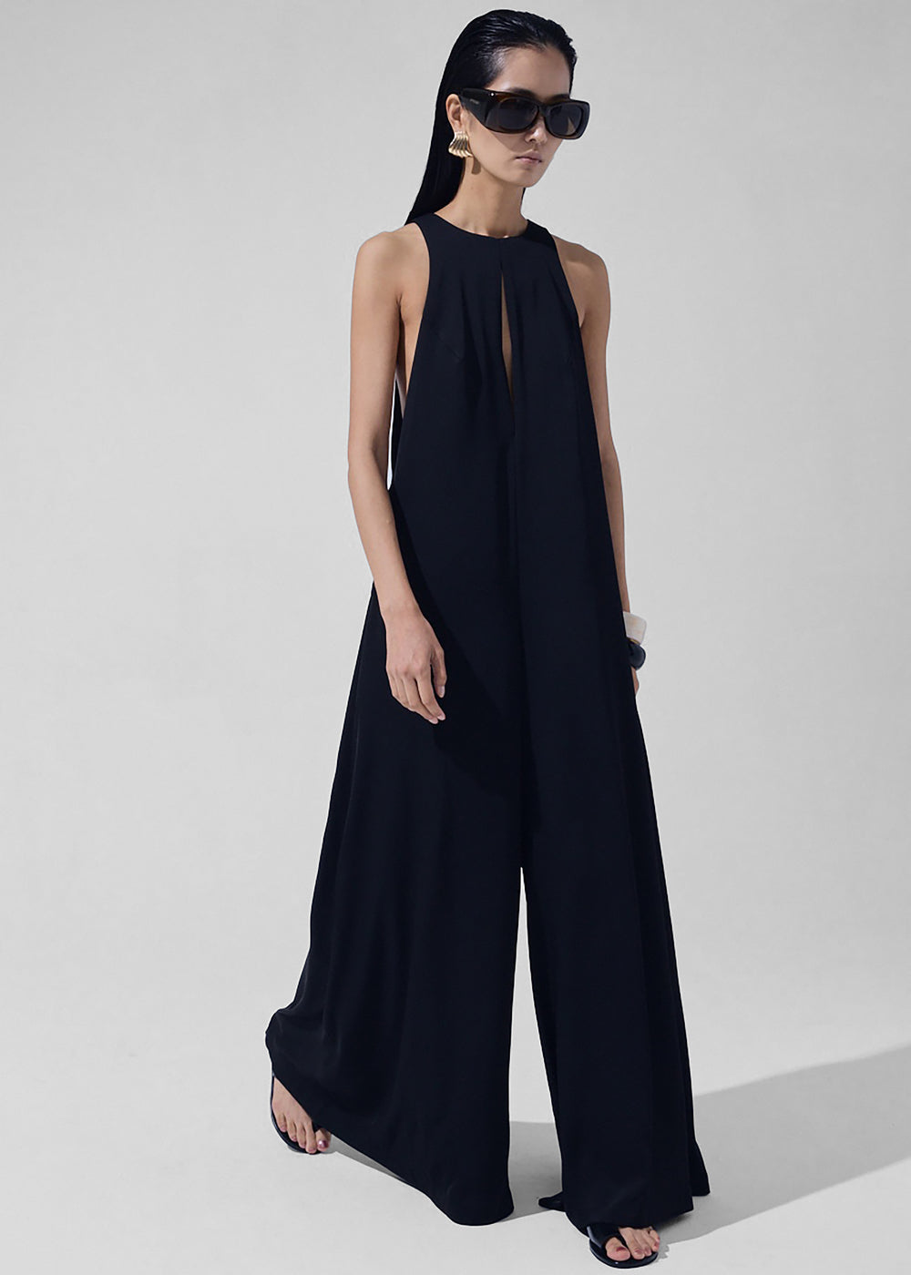 Mayan Wide Leg Jumpsuit - Black