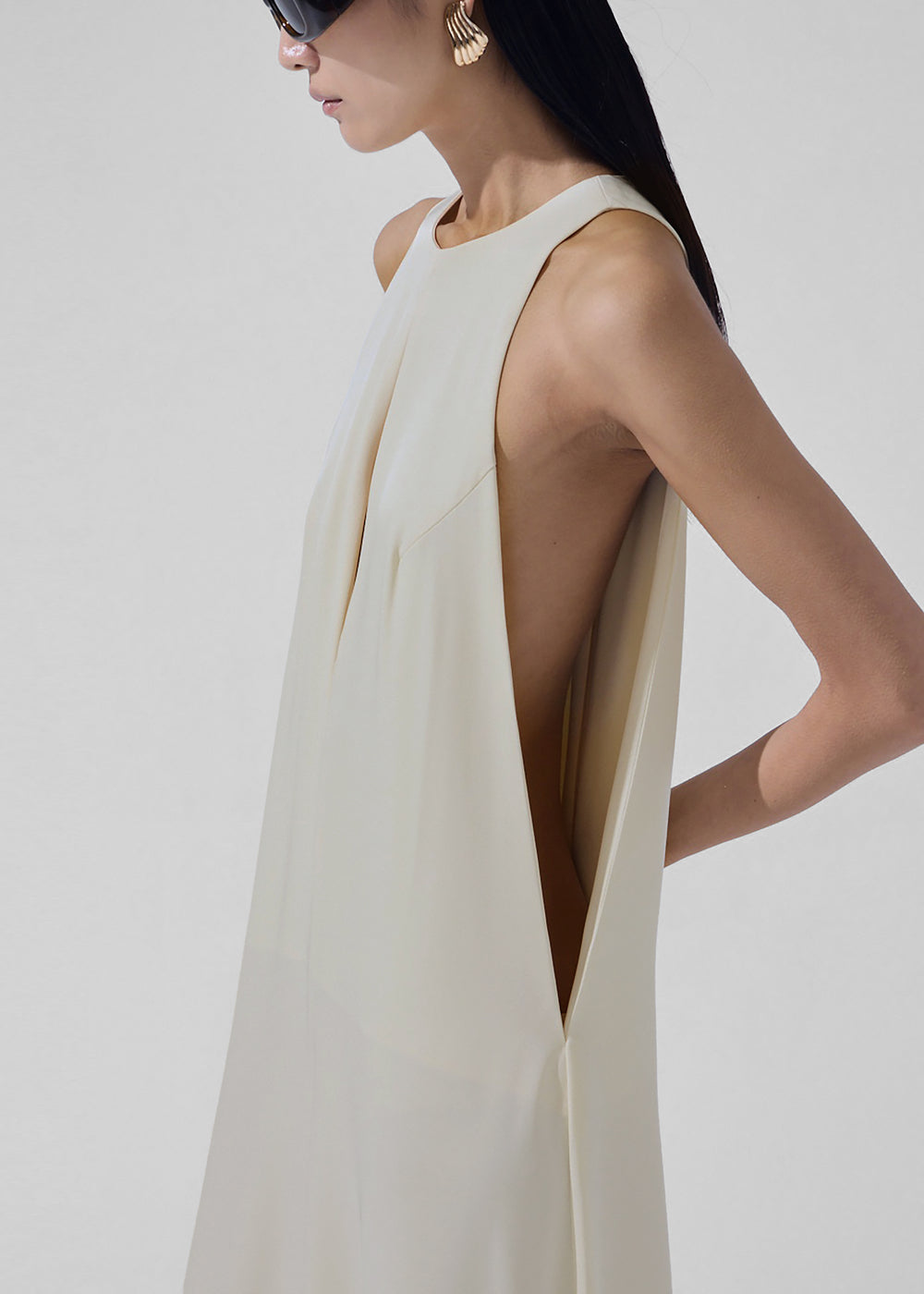 Mayan Wide Leg Jumpsuit - Ivory - 1