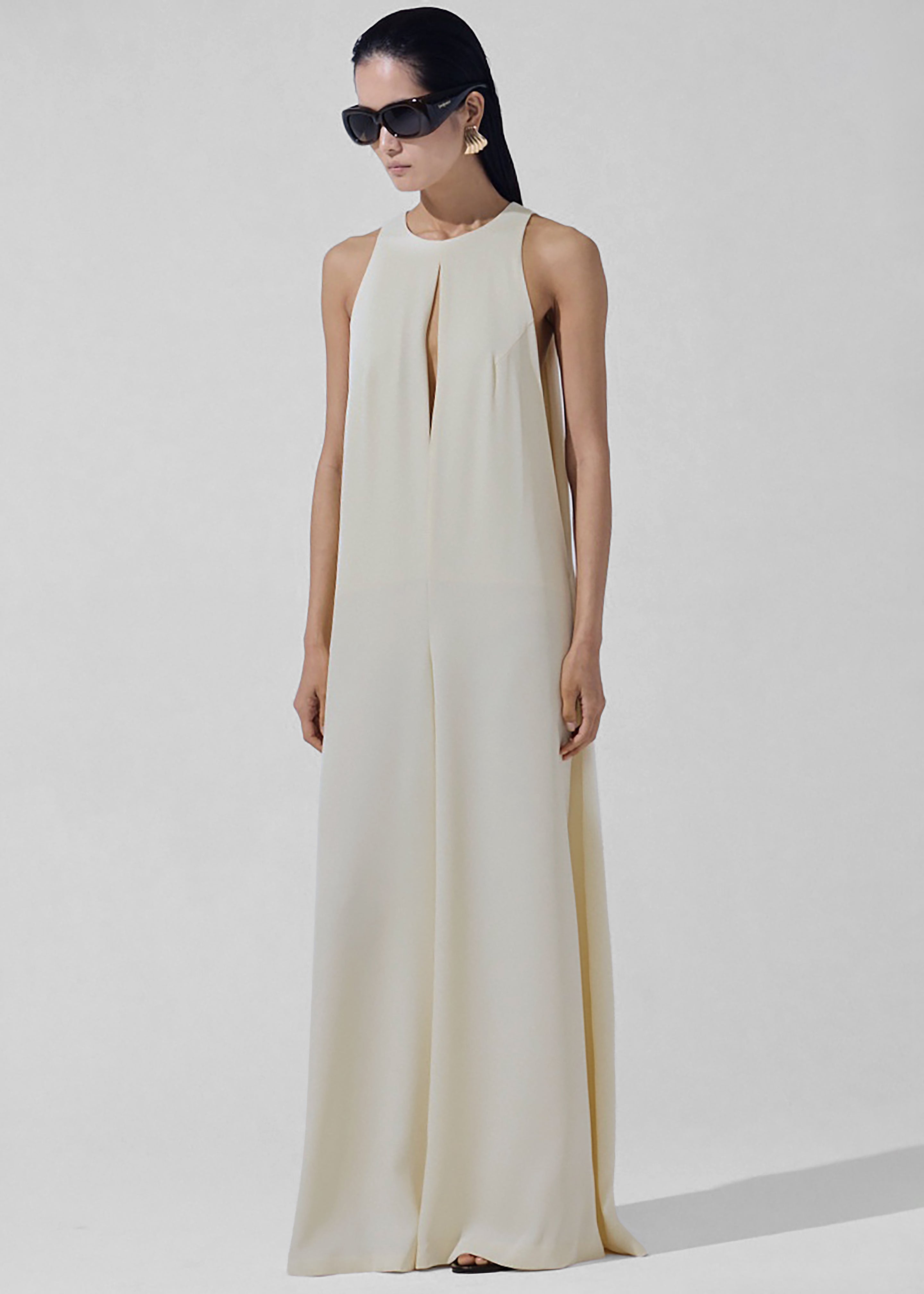 Mayan Wide Leg Jumpsuit - Ivory - 5