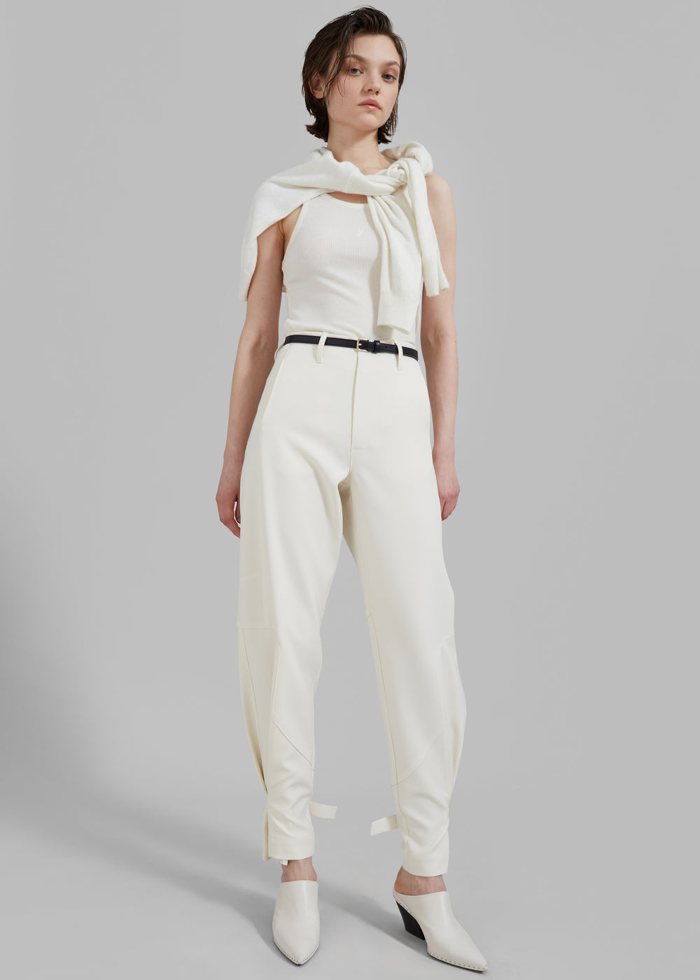 Maylis Trousers - Ivory - 1