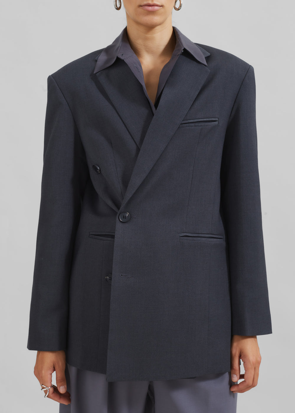 Mazie Blazer - Charcoal - 1