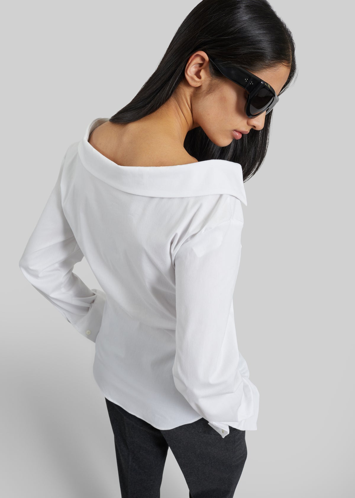 Mela Fitted Shirt - White