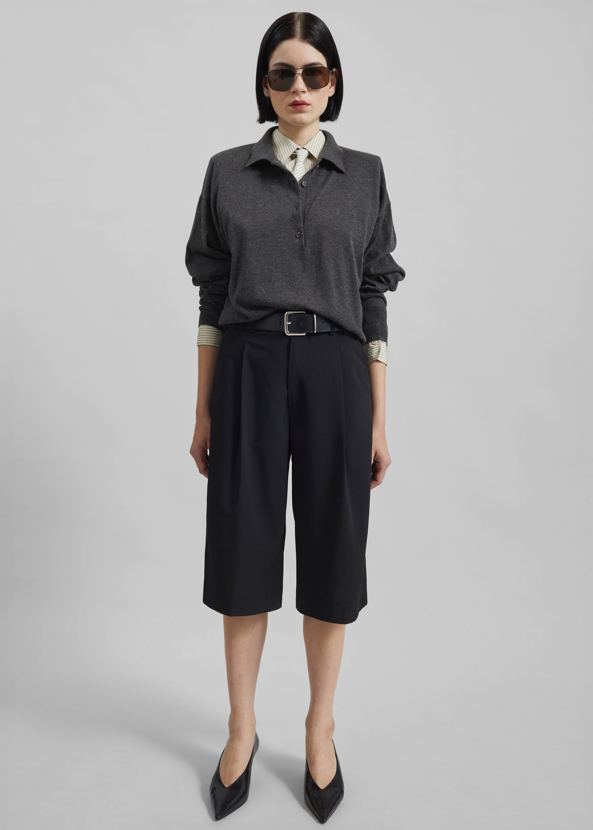 Meldert Bermuda Shorts - Black The Frankie Shop Meldert Bermuda Shorts - Black The Frankie Shop