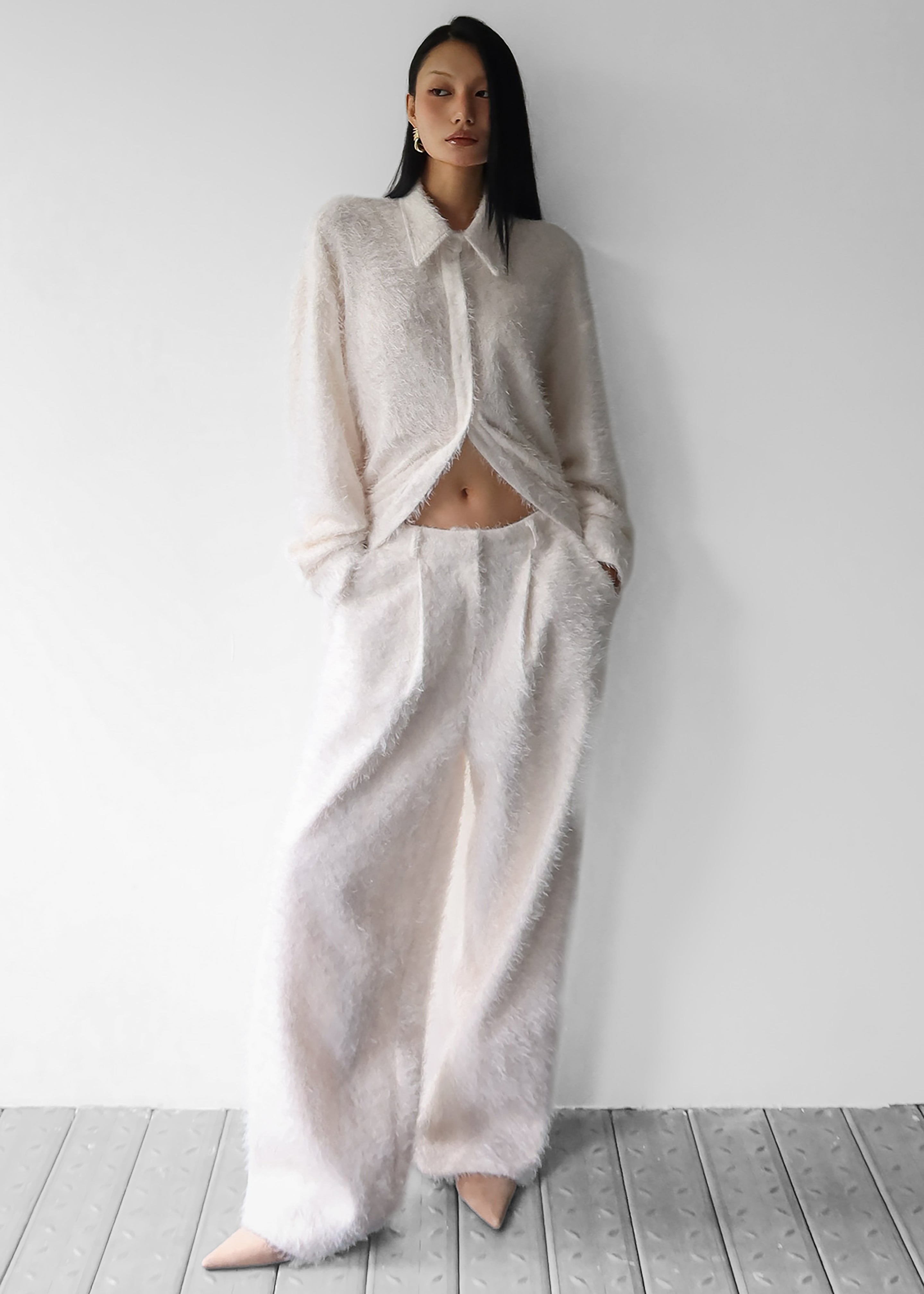 Melker Furry Pants - Off White – The Frankie Shop