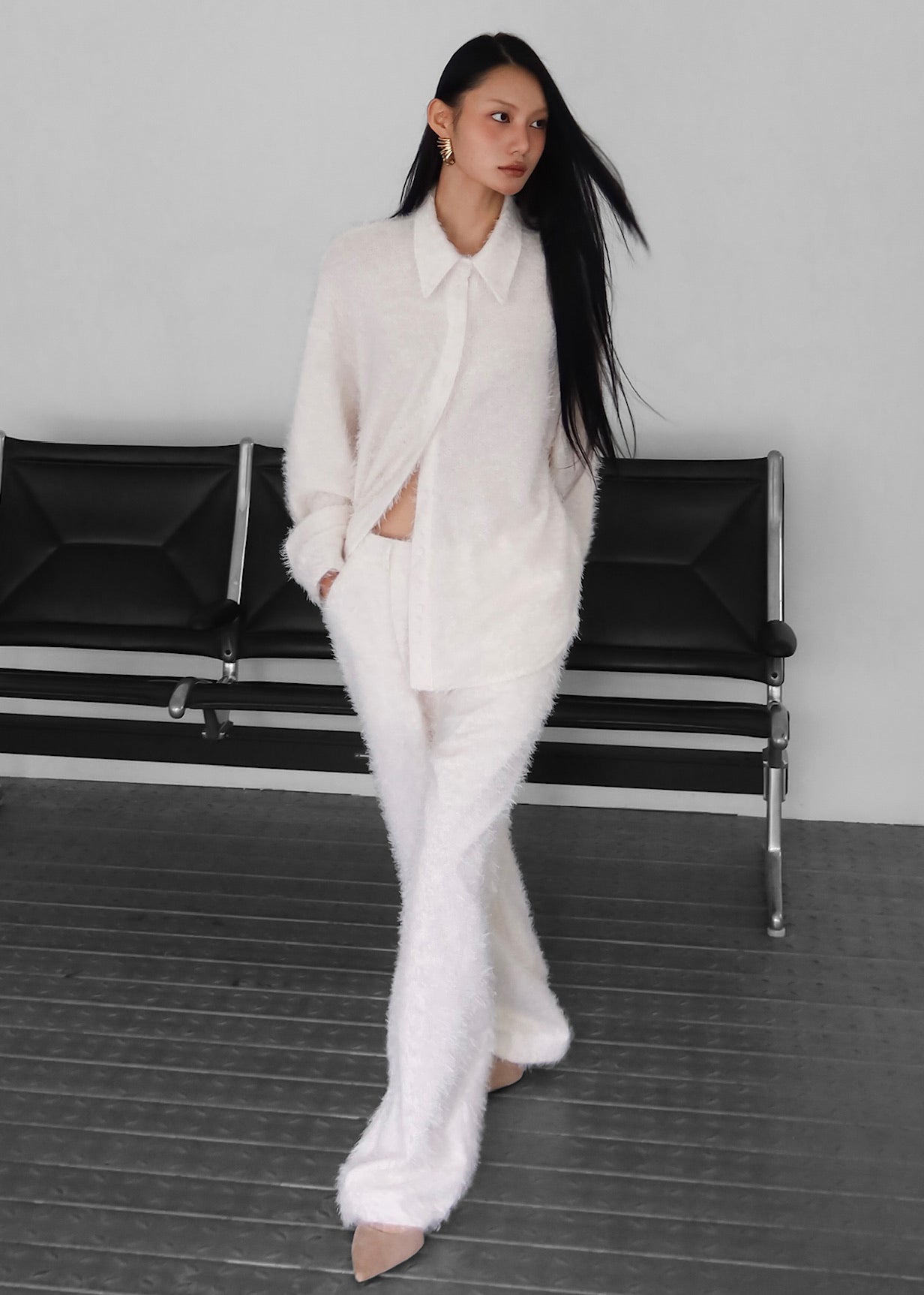 Melker Furry Pants - Off White – The Frankie Shop