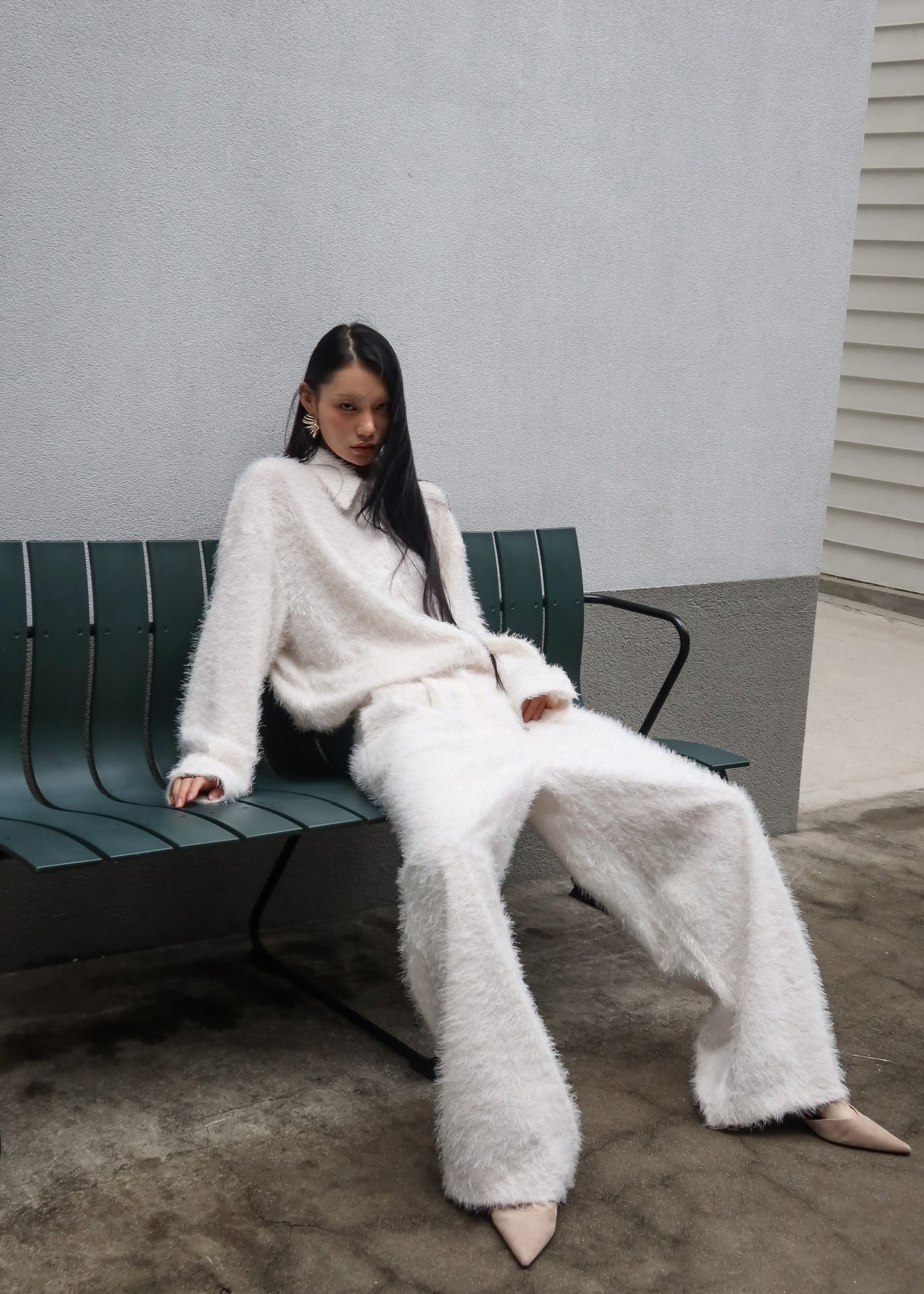 Melker Furry Pants - Off White – The Frankie Shop