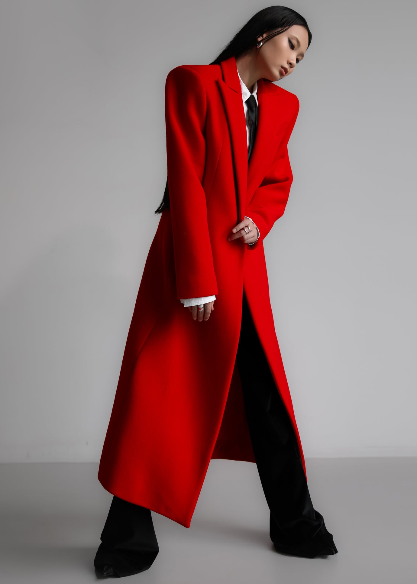 Melva Long Coat - Red