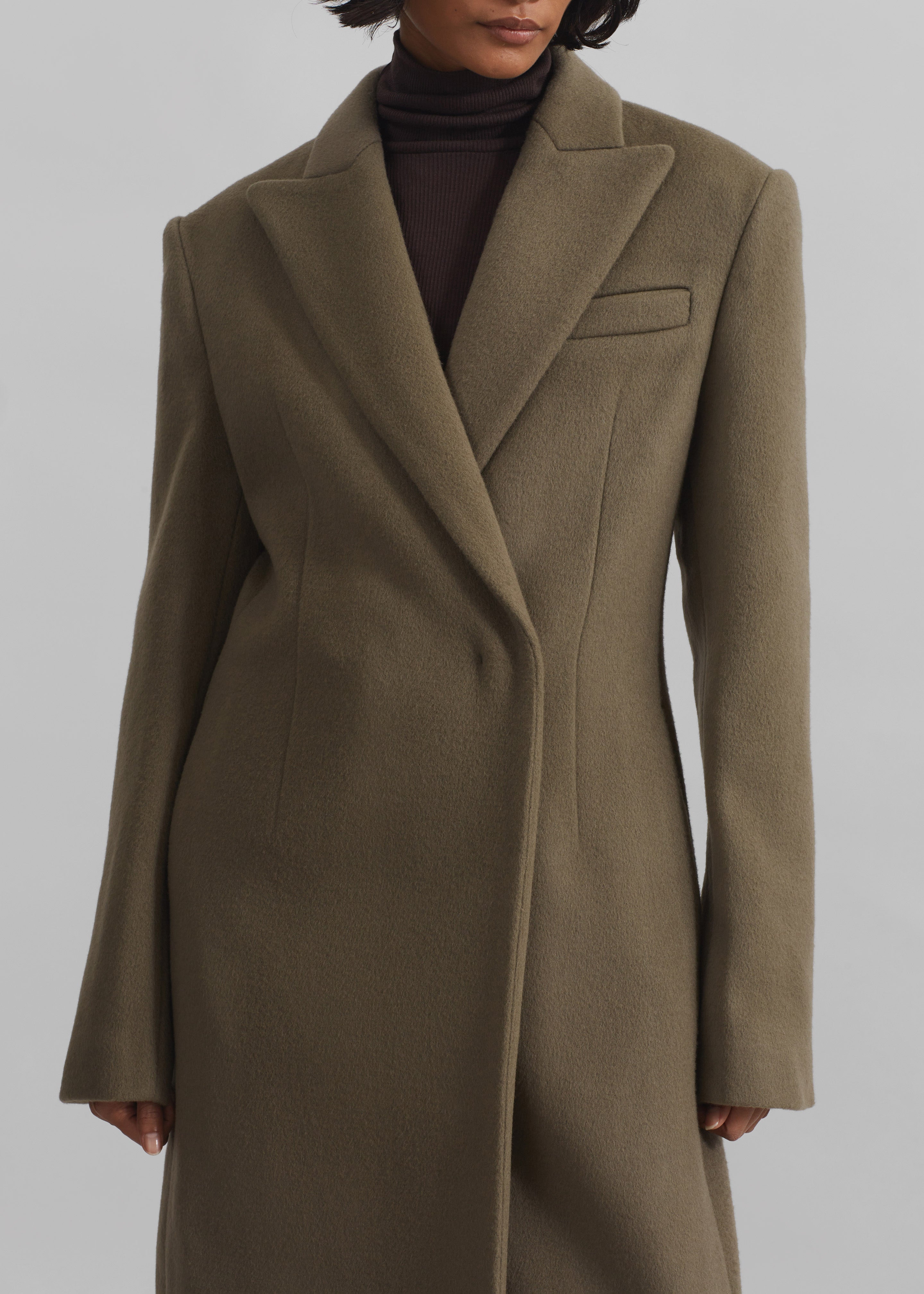 Melva Long Coat - Taupe - 7