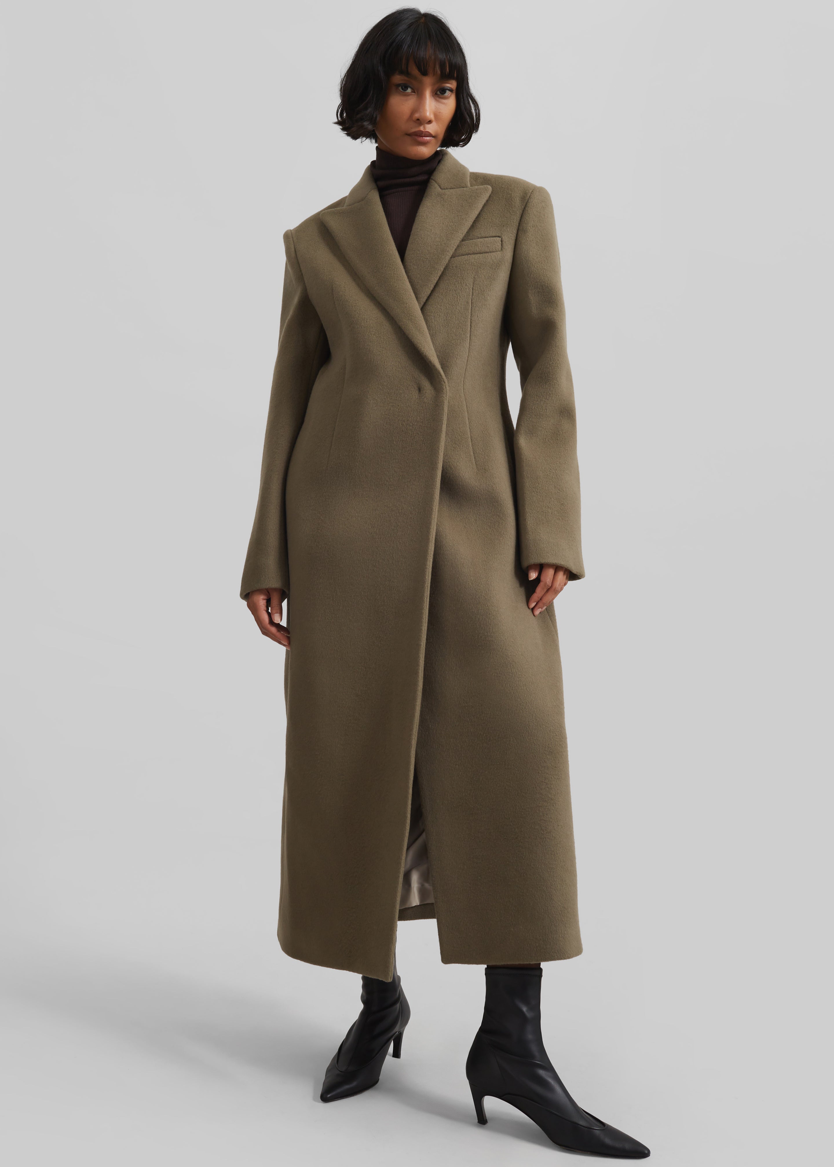 Melva Long Coat - Taupe - 6