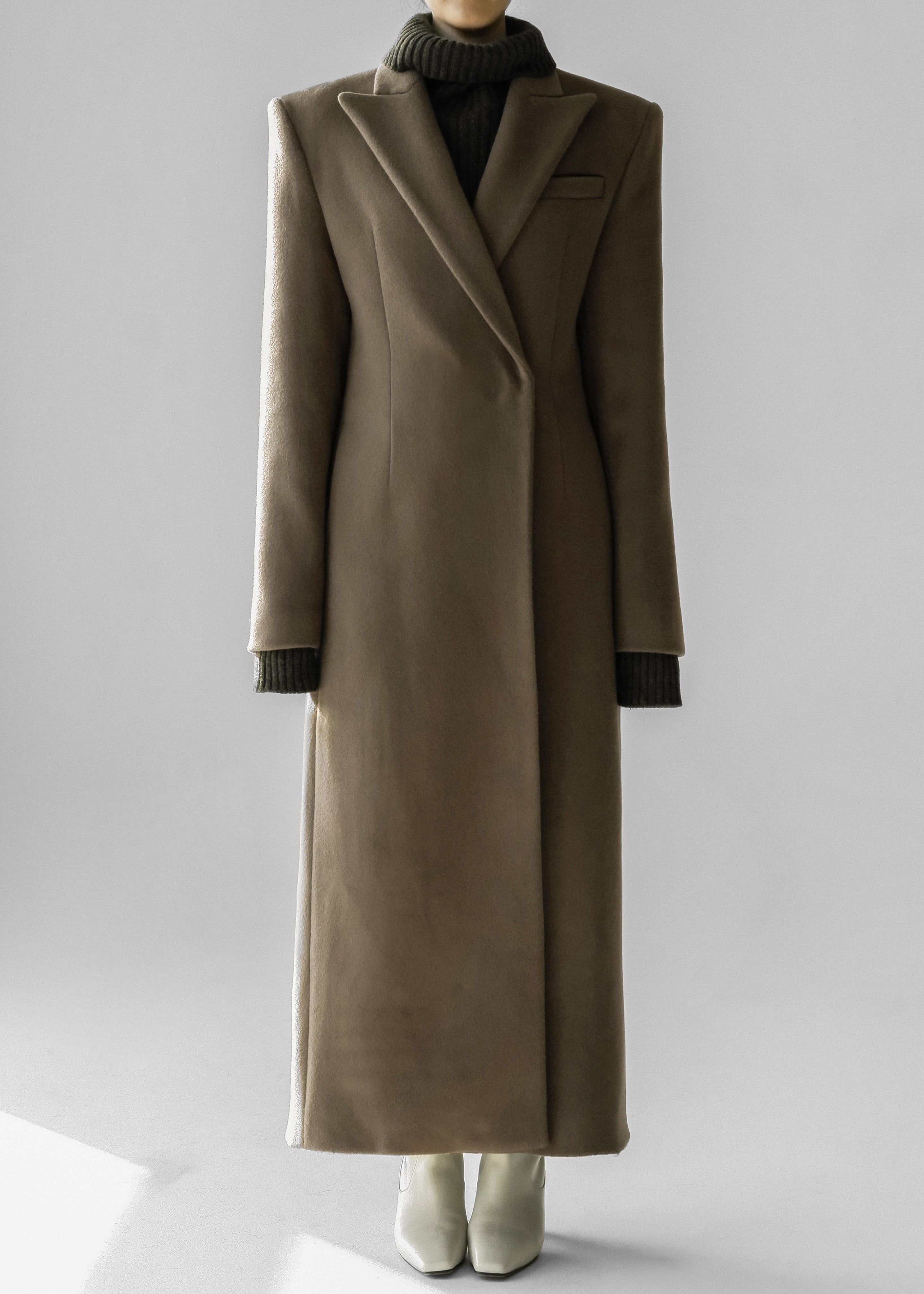 Melva Long Coat - Taupe - 9