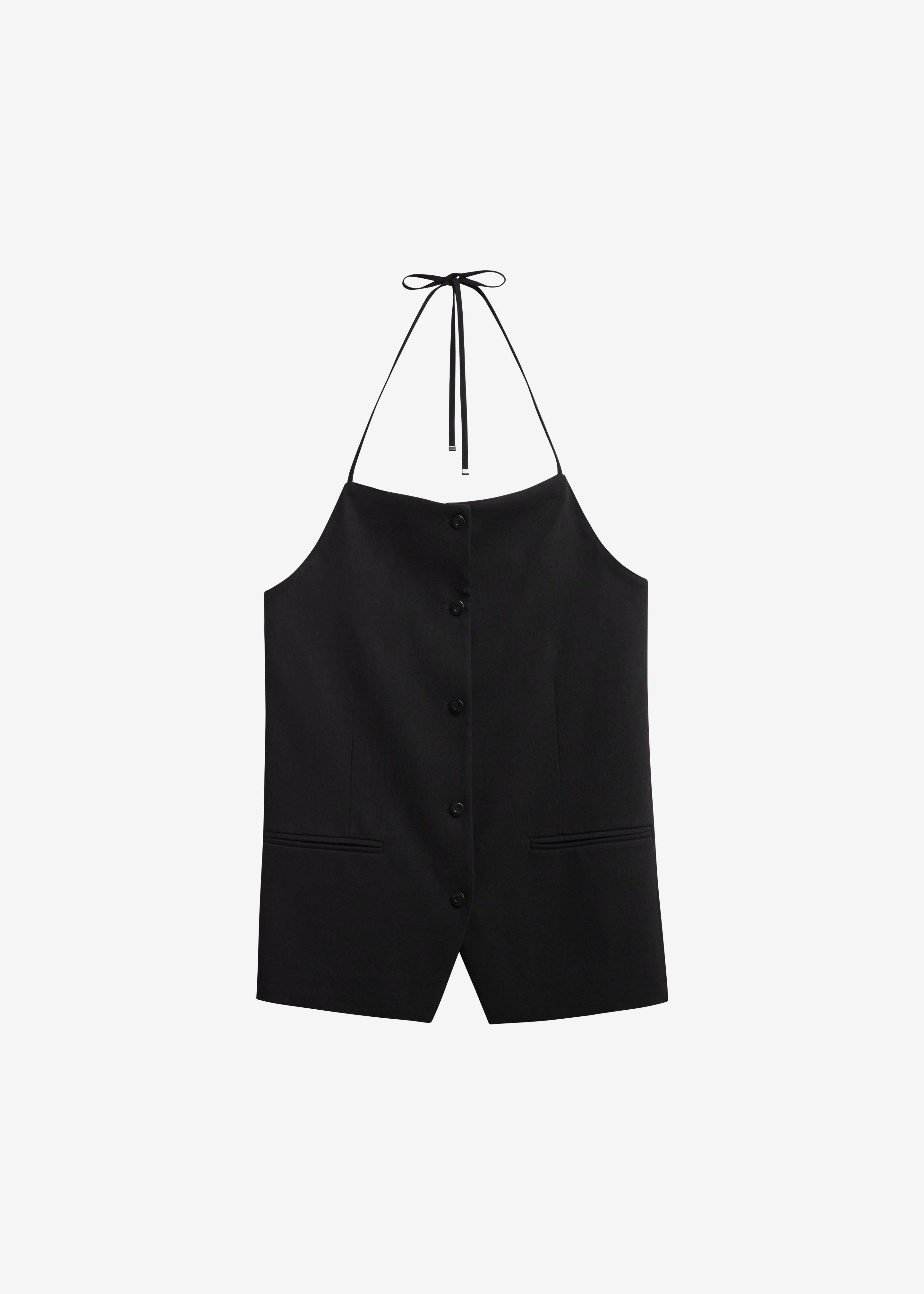 Melwin Halter Vest - Black - 7