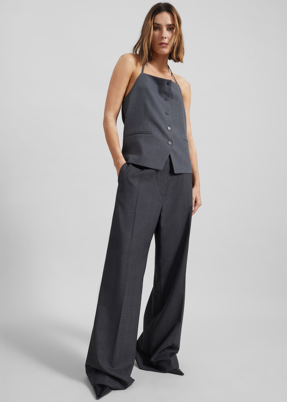 Melwin Halter Vest - Grey - 4