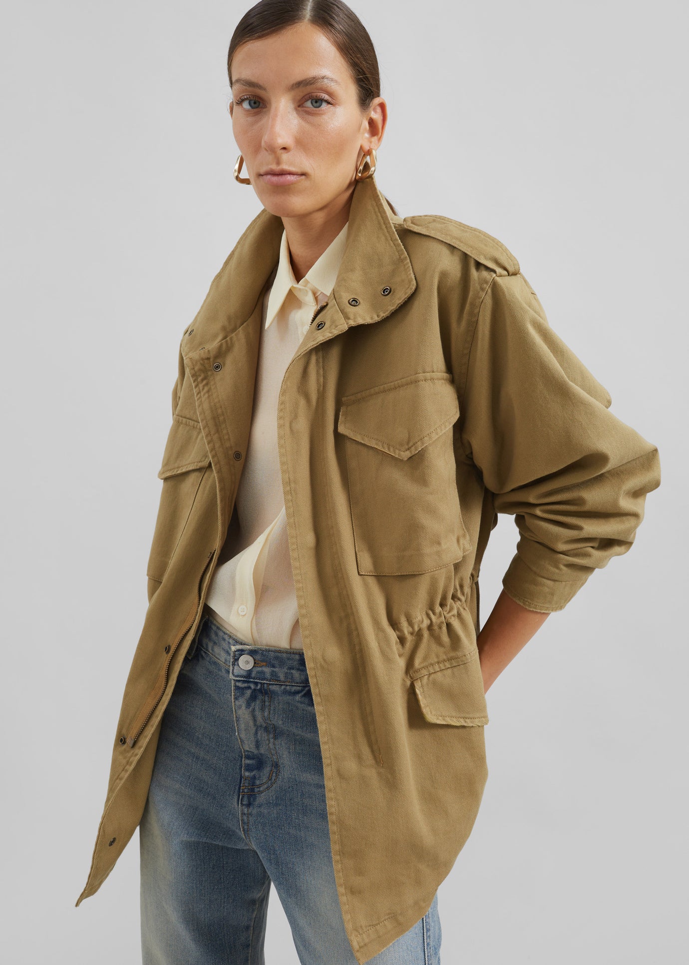 Merano Cargo Jacket - Beige - 1