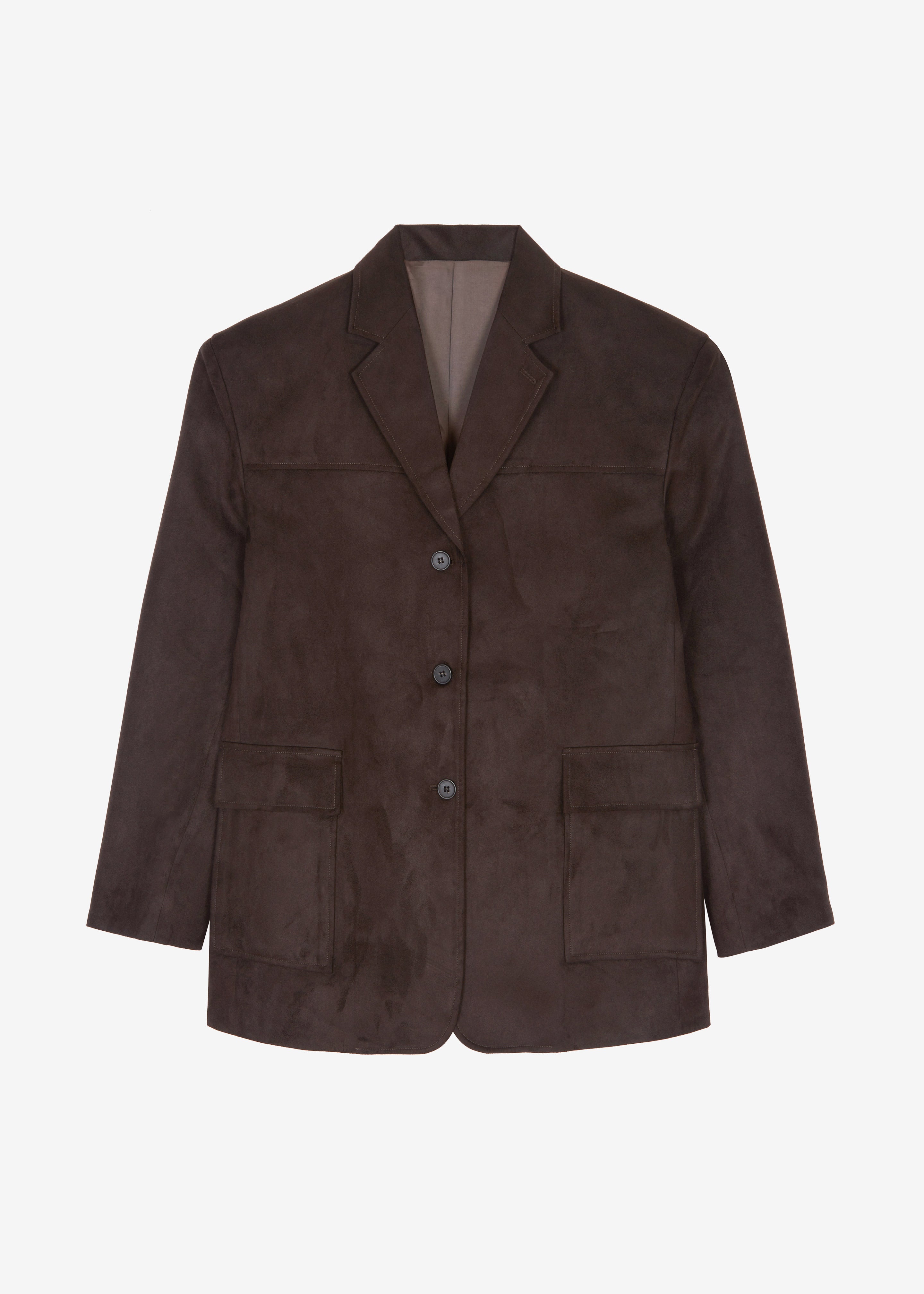 Merida Faux Suede Blazer - Brown - 10