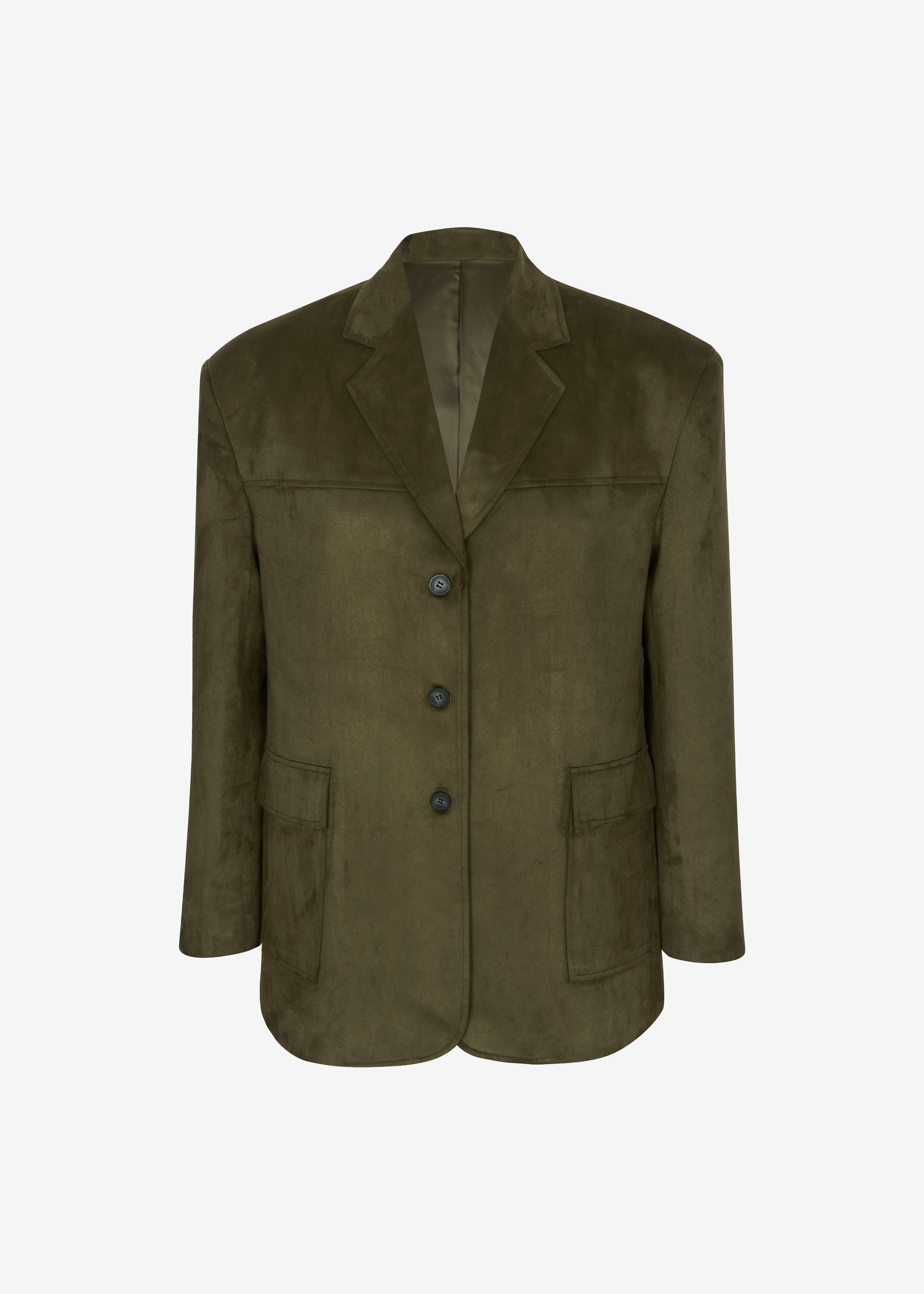 Merida Faux Suede Blazer - Khaki - 10