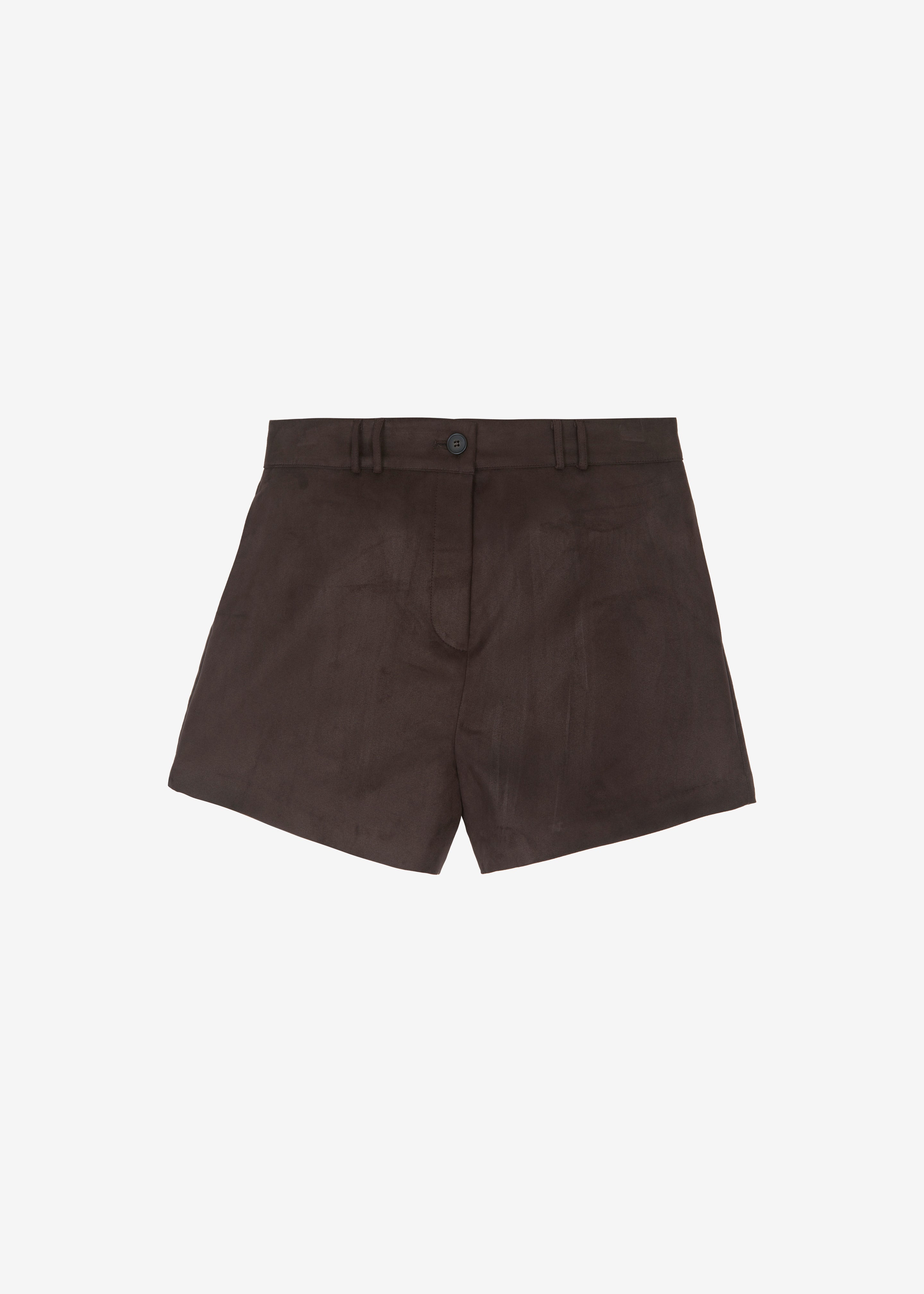 Merida Faux Suede Shorts - Brown - 10