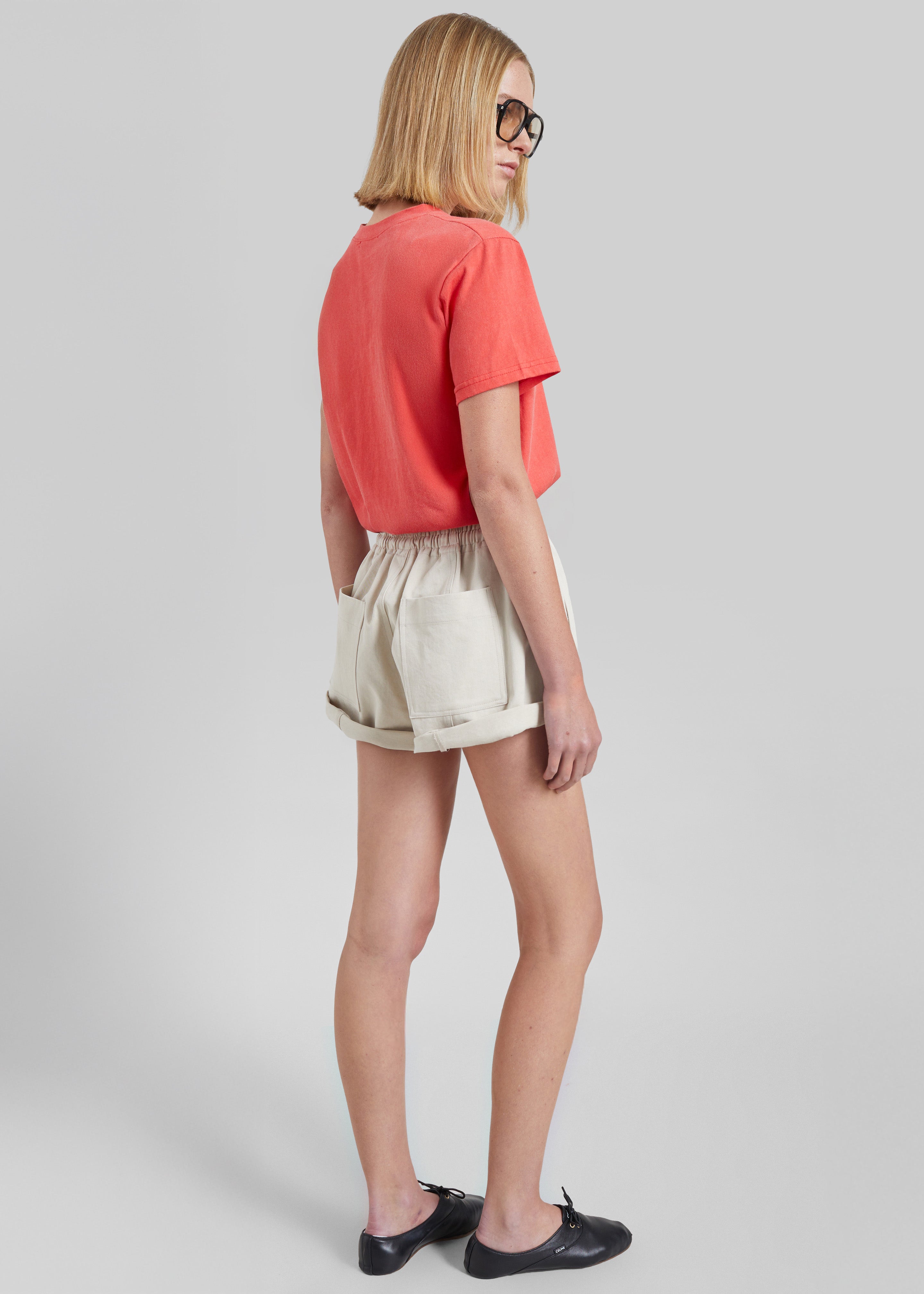 Meriot Simple Tee - Red - 5