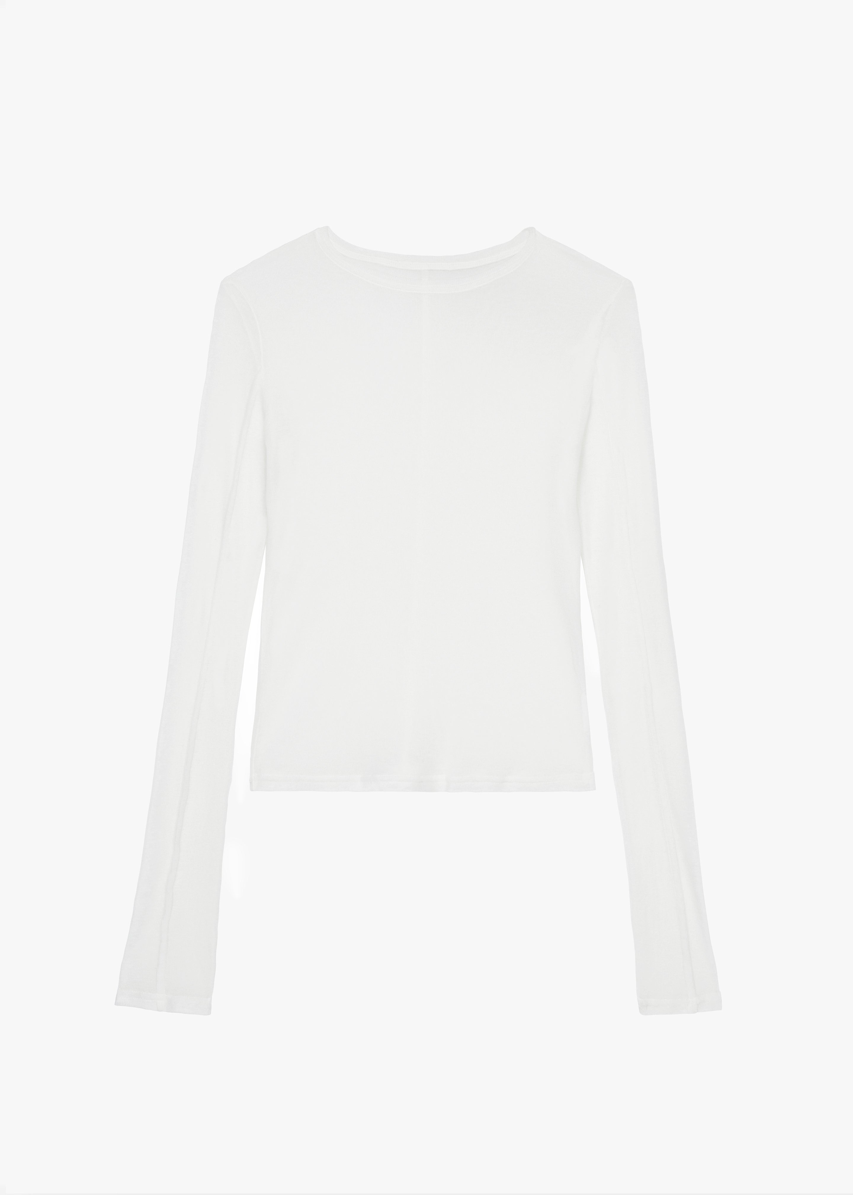 Mesa Sheer Long Sleeve Tee - White – The Frankie Shop