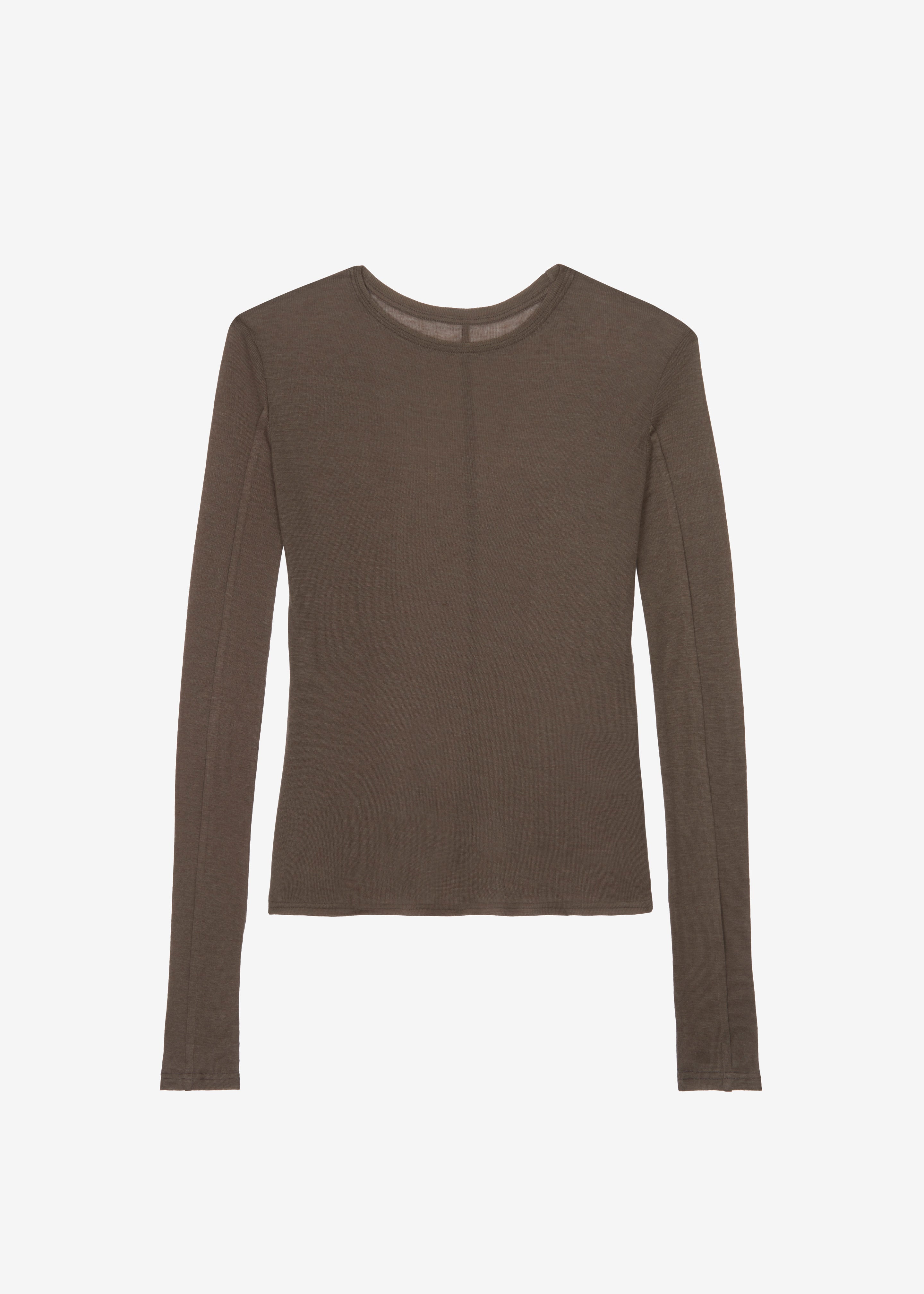 Mesa Sheer Long Sleeve Tee - Brown - 7