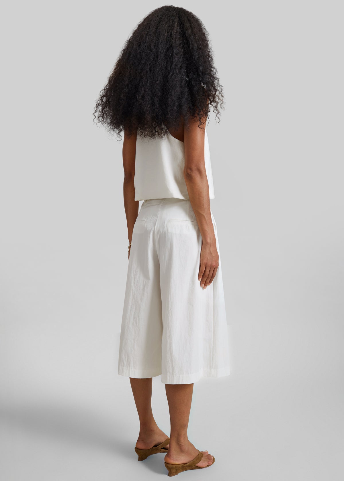 Miglia Linen Trapeze Vest - Ivory - 7