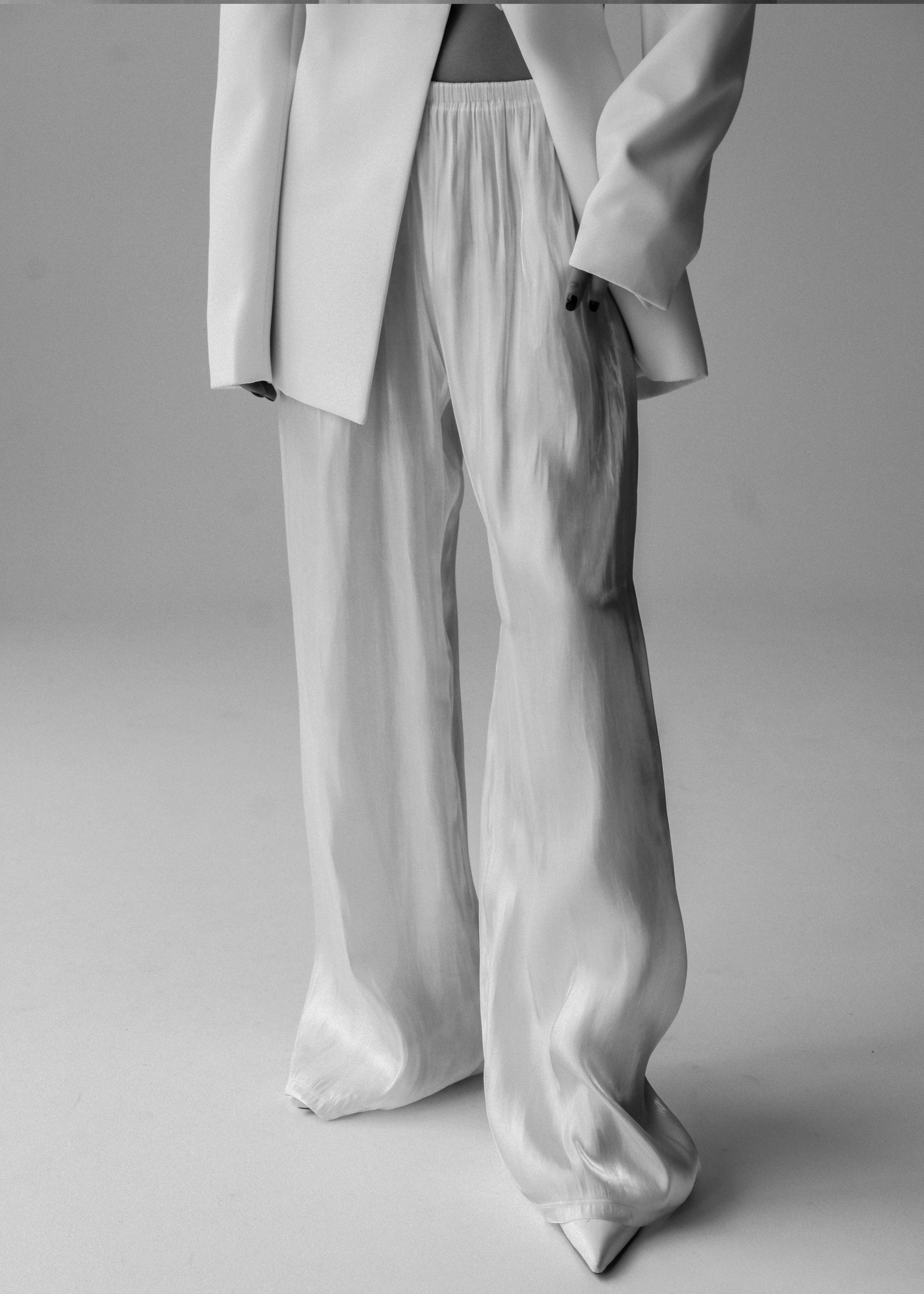 Mika Wide Pants - White - 1