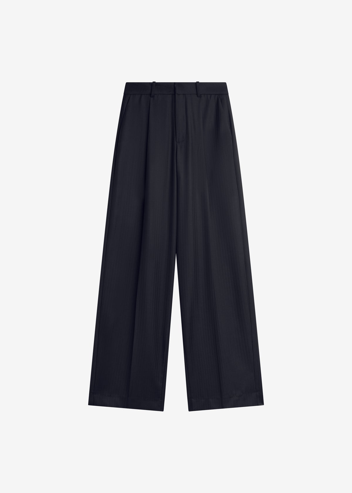 Milena Chevron Tailored Trousers - Black