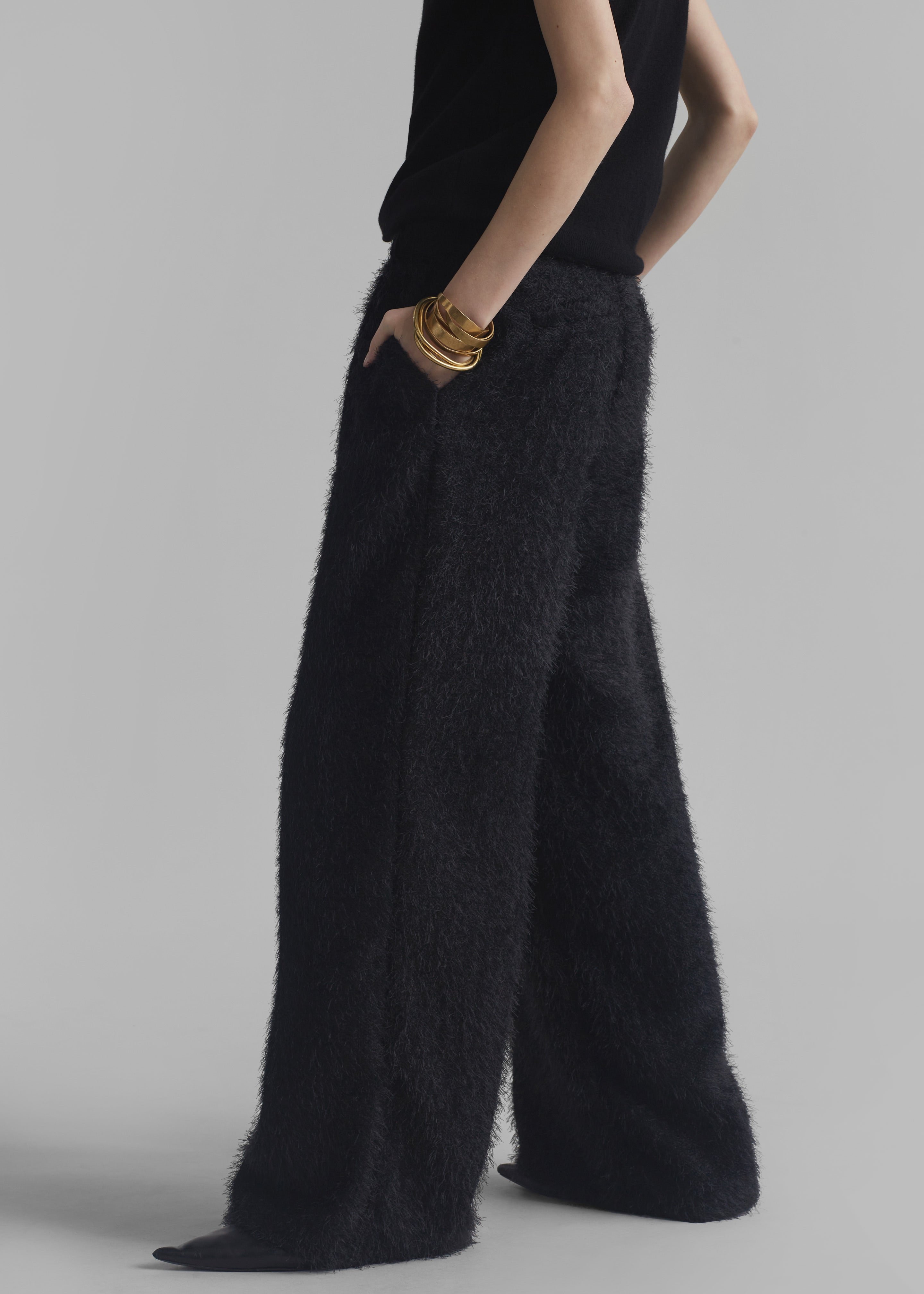 Millie Fluffy Pants - Black