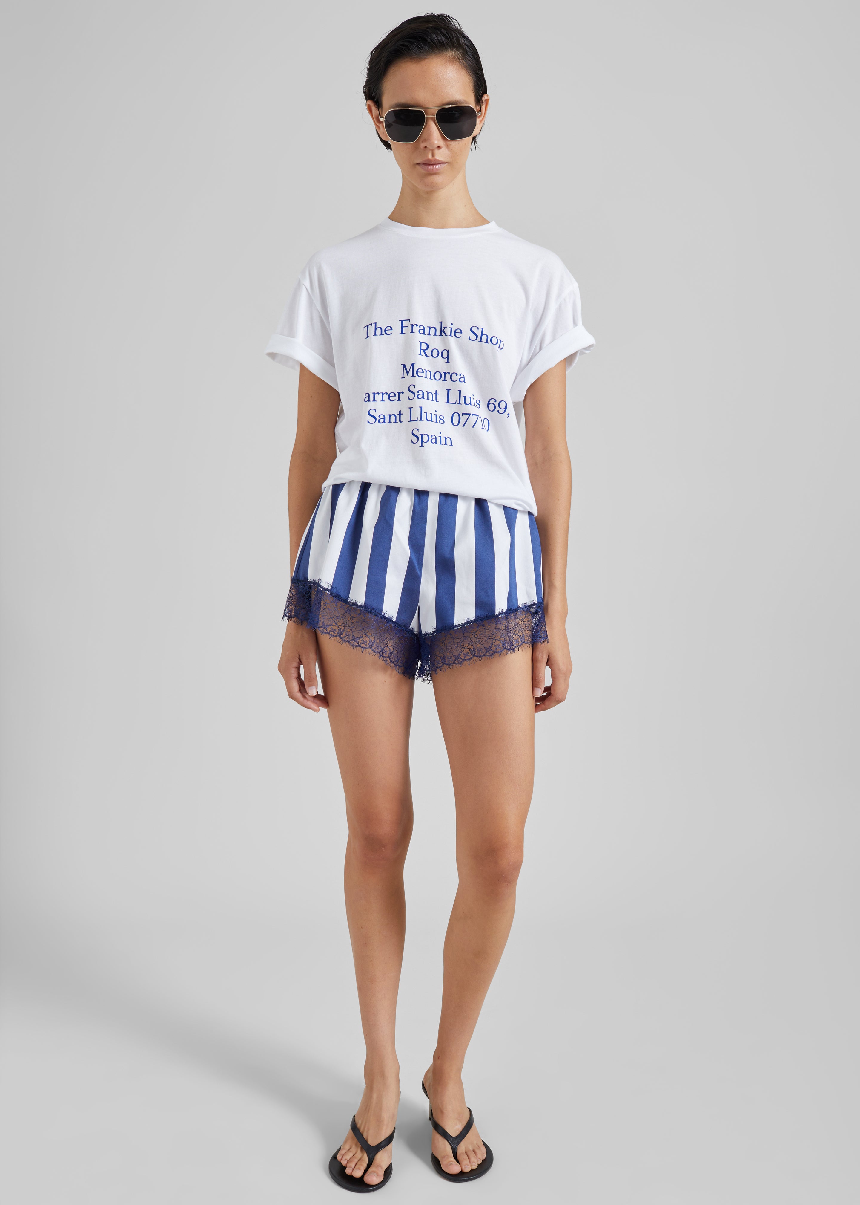 Milos Mini Boxer Shorts - Navy/White Stripe - 7
