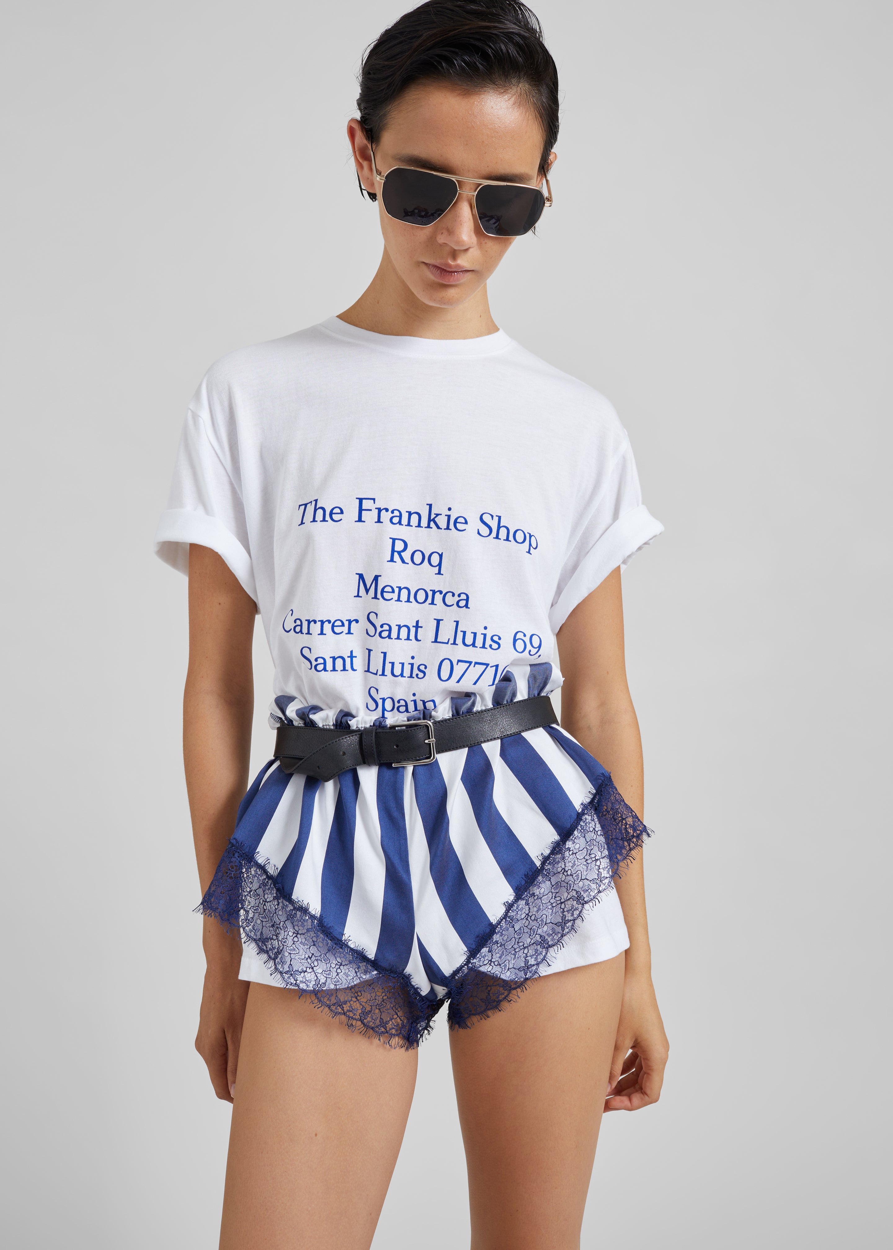 Milos Mini Boxer Shorts - Navy/White Stripe - 1