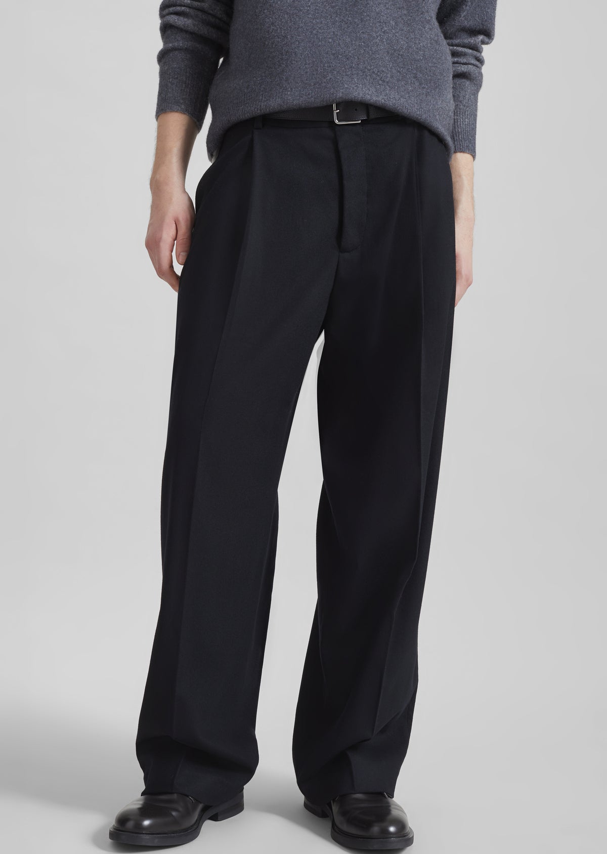 Milton Flannel Trousers - Black - 2
