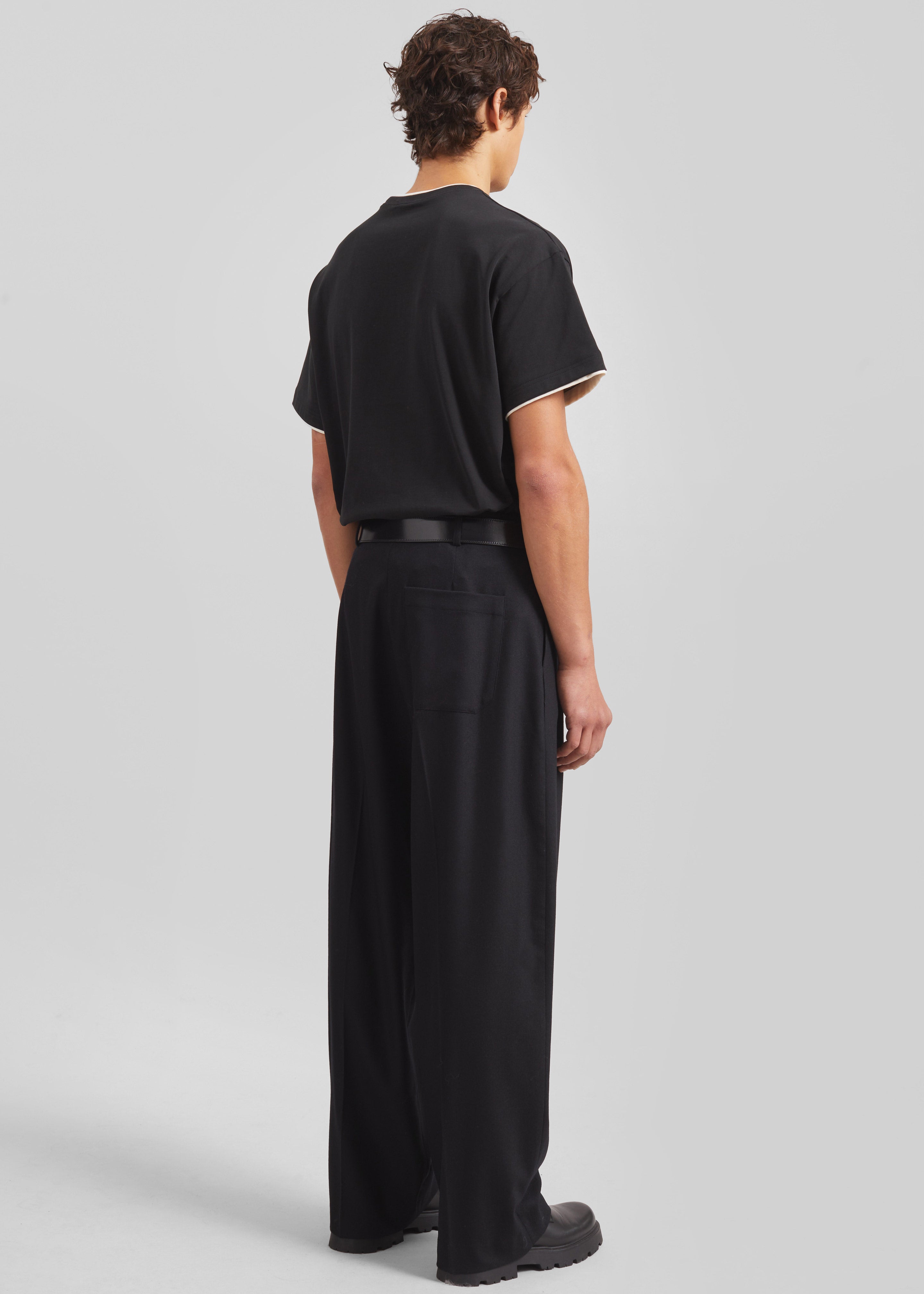 Milton Flannel Trousers - Black - 9