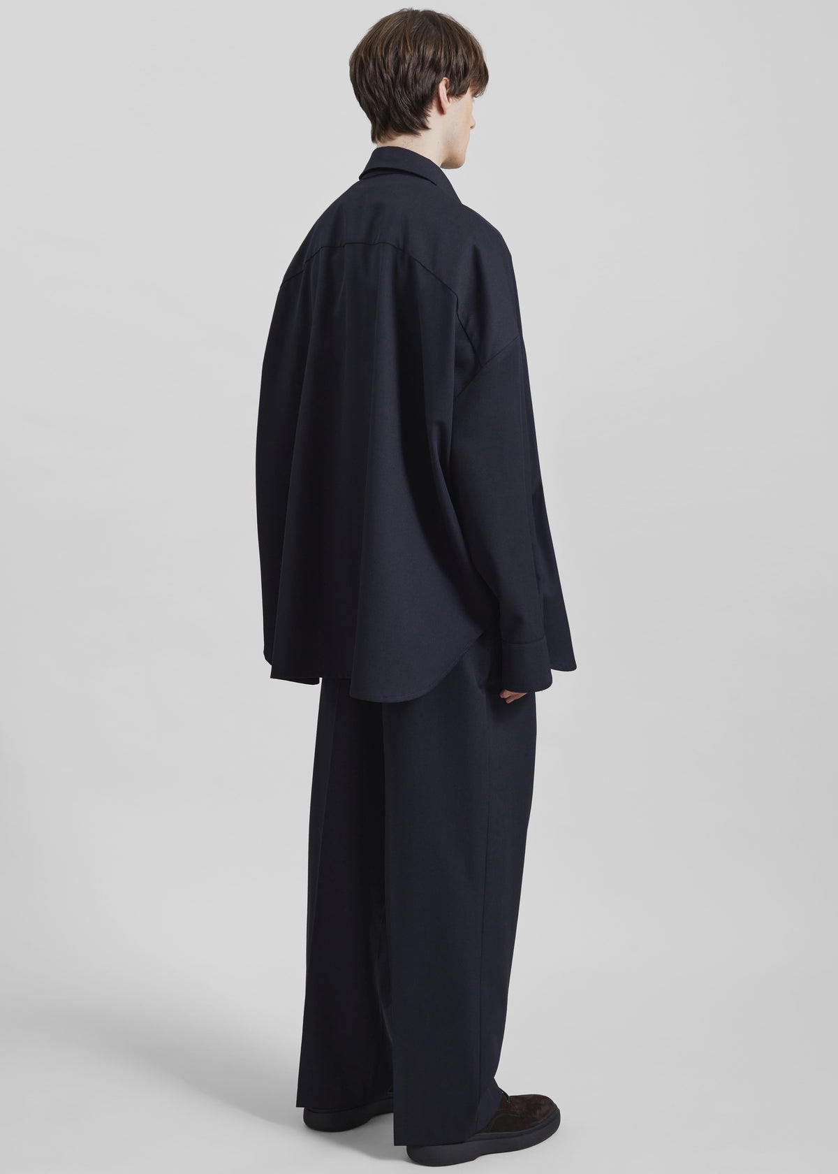 Milton Wool-Blend Shirt - Dark Navy - 6