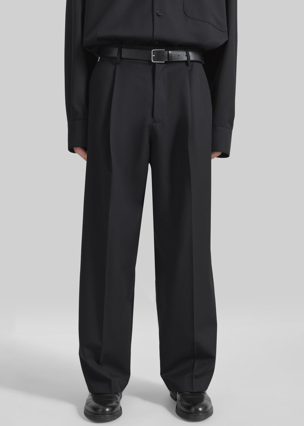 Milton Wool-Blend Trousers - Black - 1