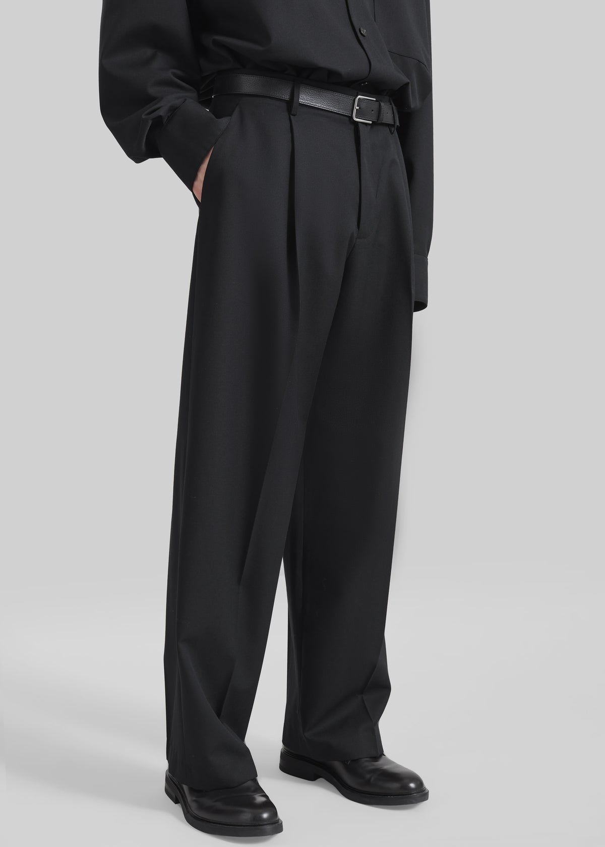 Milton Wool-Blend Trousers - Black - 1