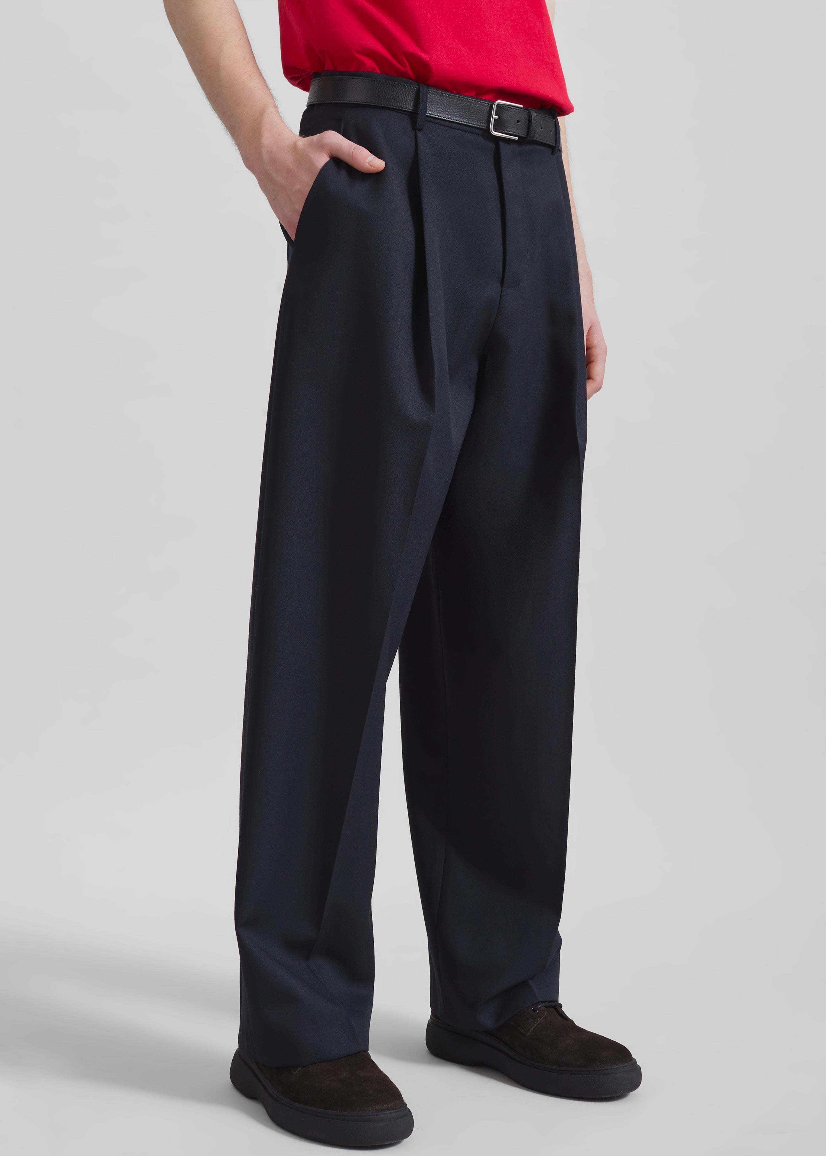 Milton Wool-Blend Trousers - Dark Navy - 2