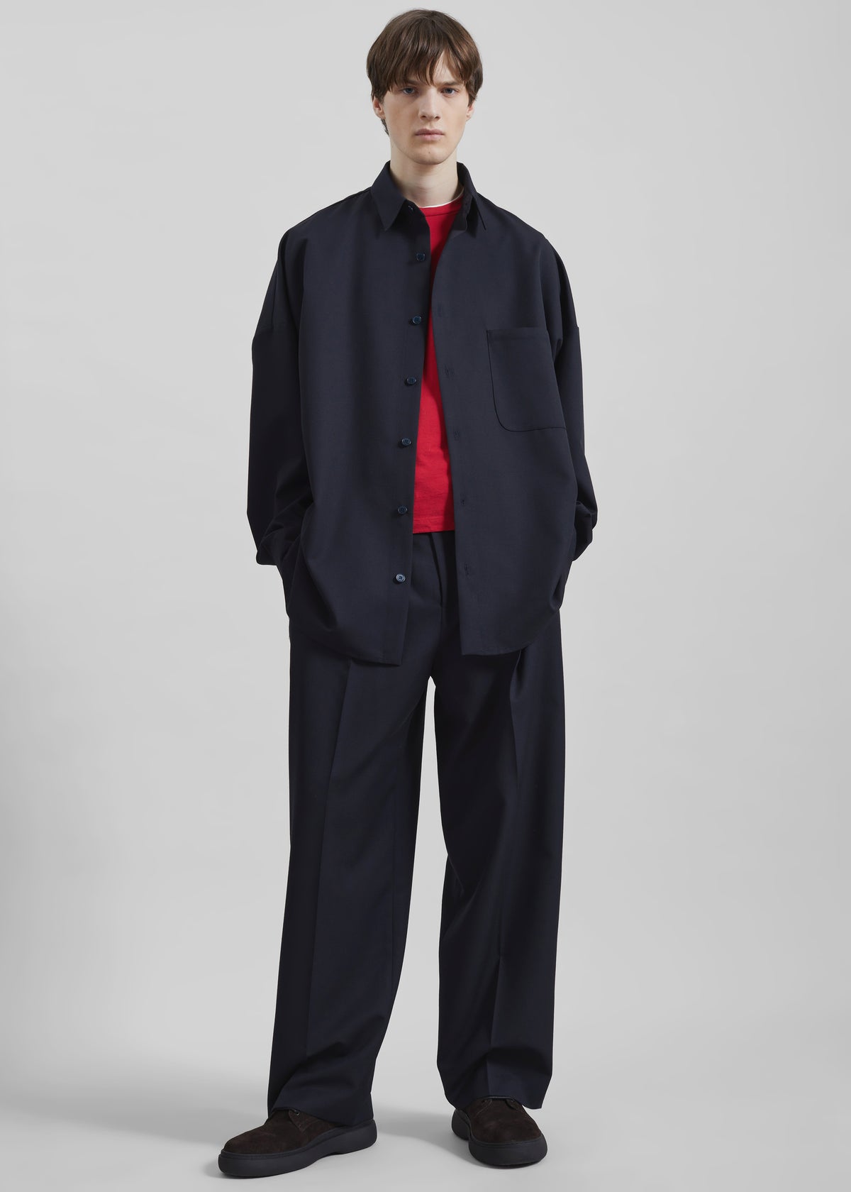 Milton Wool-Blend Trousers - Dark Navy - 1