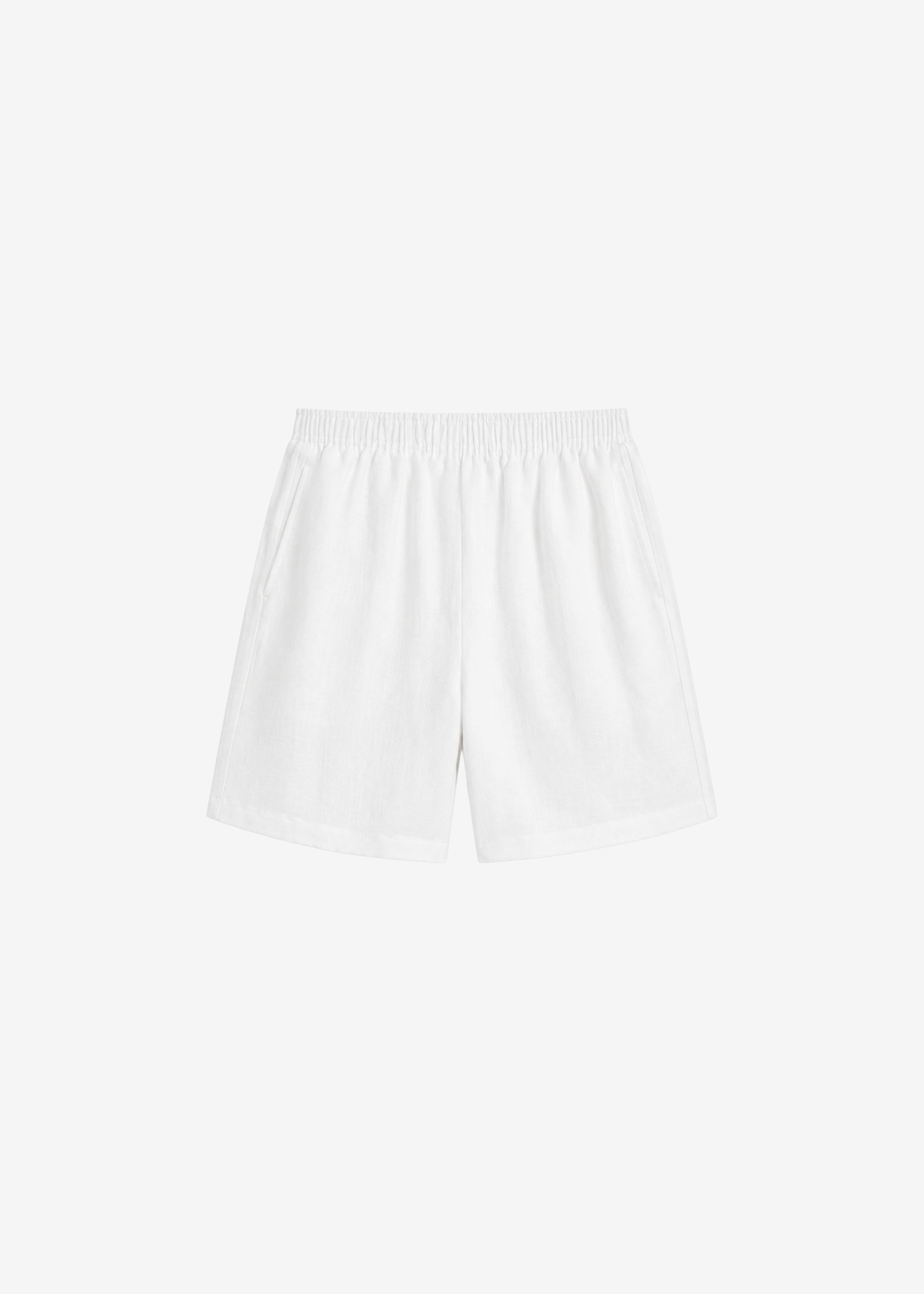 Mineo Linen Shorts - White - 7