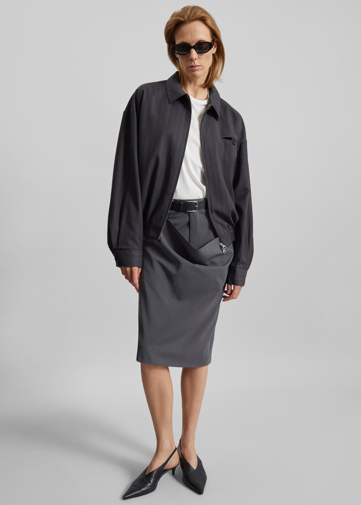 Bettter Draped Side Skirt - Grey - 5