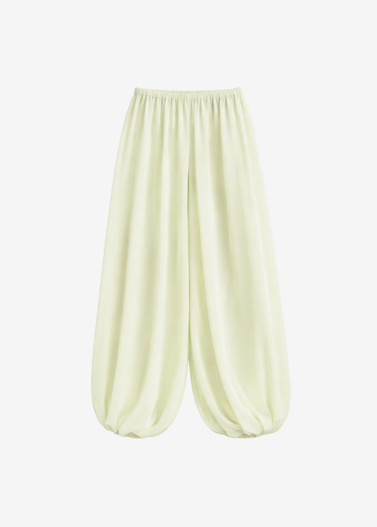 Mio Sheer Balloon Pants - Pale Yellow - 8