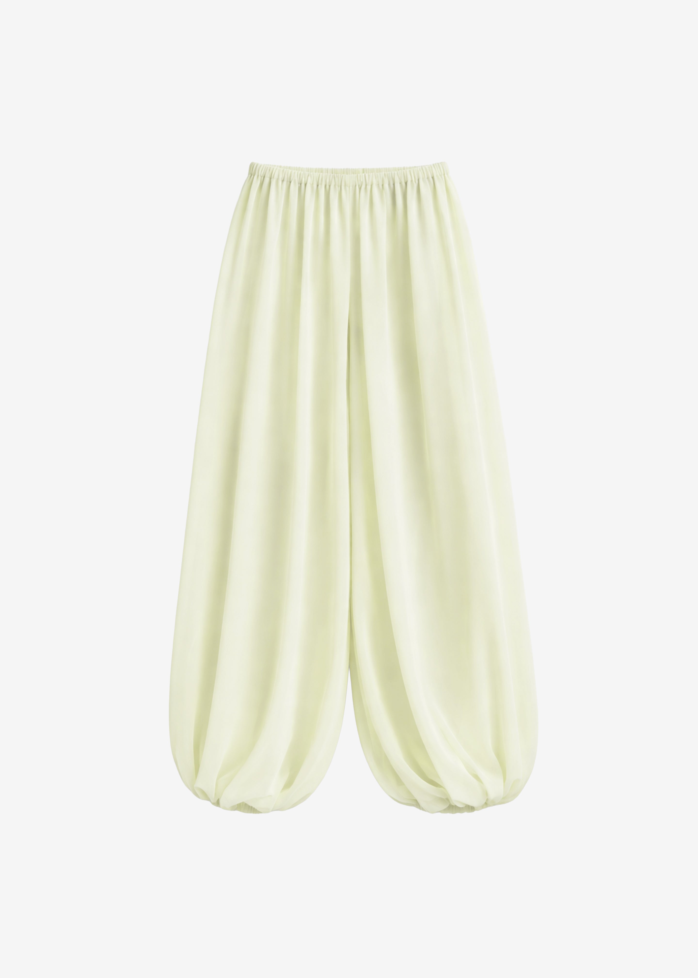 Mio Sheer Balloon Pants - Pale Yellow - 8