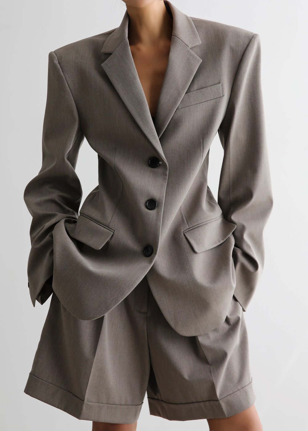 Mirbel Cinched Blazer - Taupe