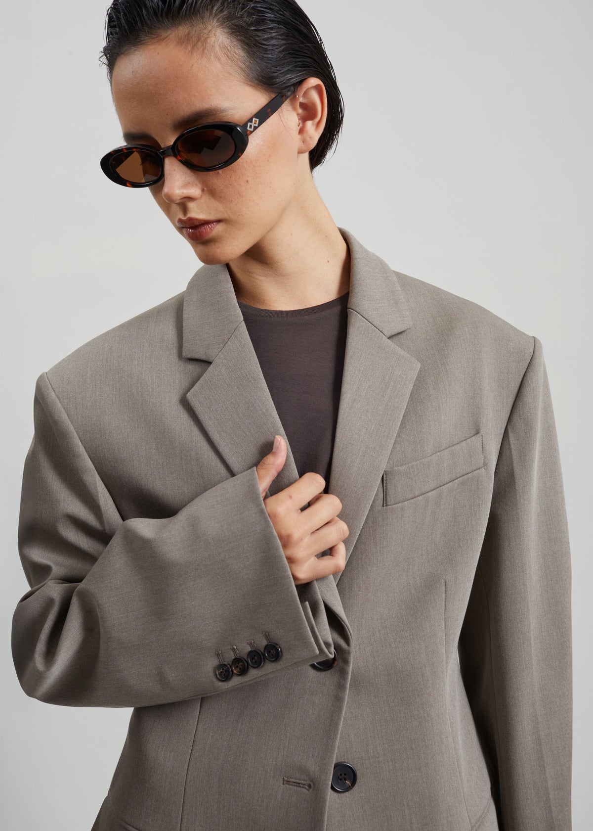 Mirbel Cinched Blazer - Taupe - 4