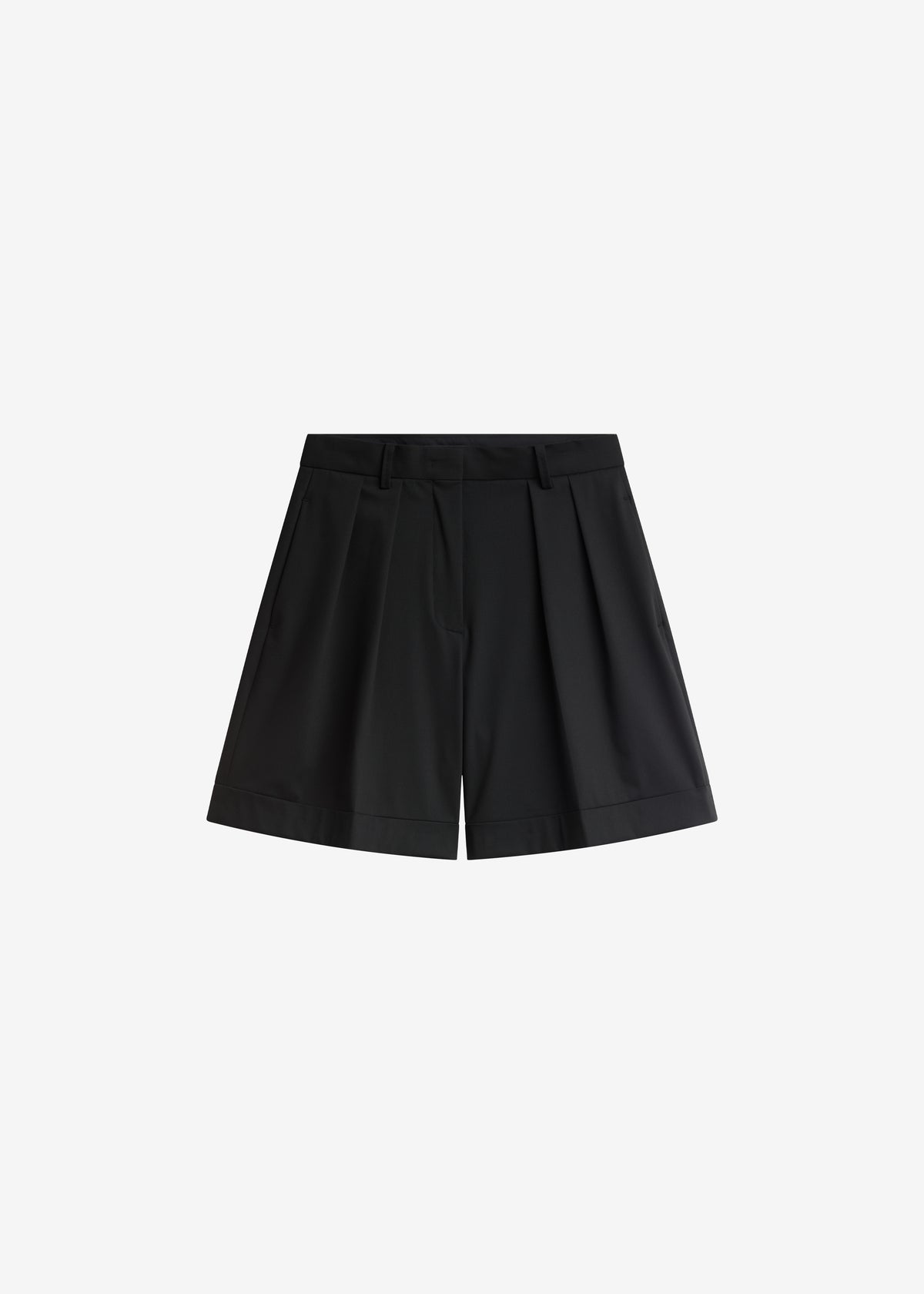 Mirbel Pleated Shorts - Black