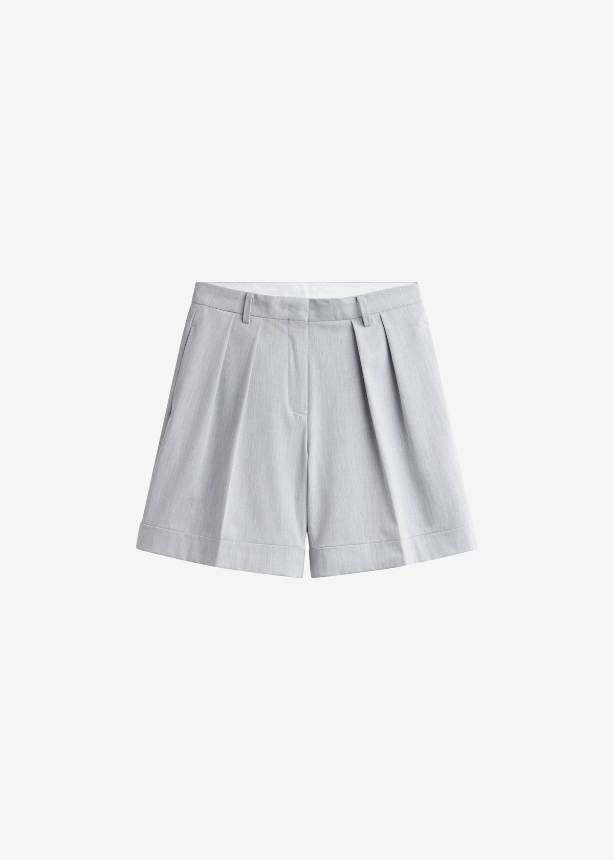 Mirbel Pleated Shorts - Light Grey - 9