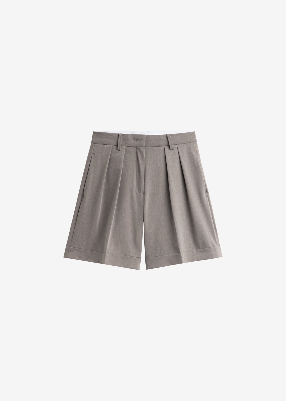 Mirbel Pleated Shorts - Taupe - 12