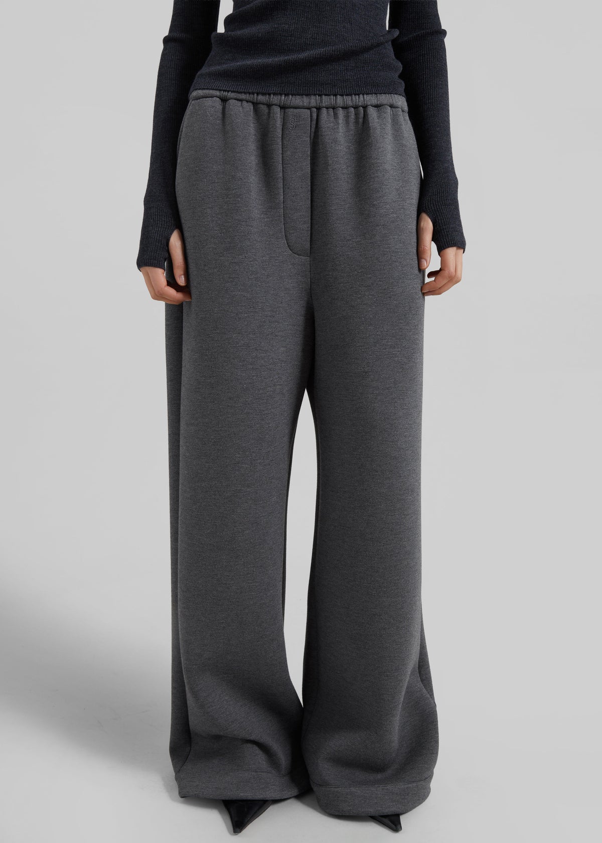 Mirca Neoprene Elastic Pants - Dark Grey - 5