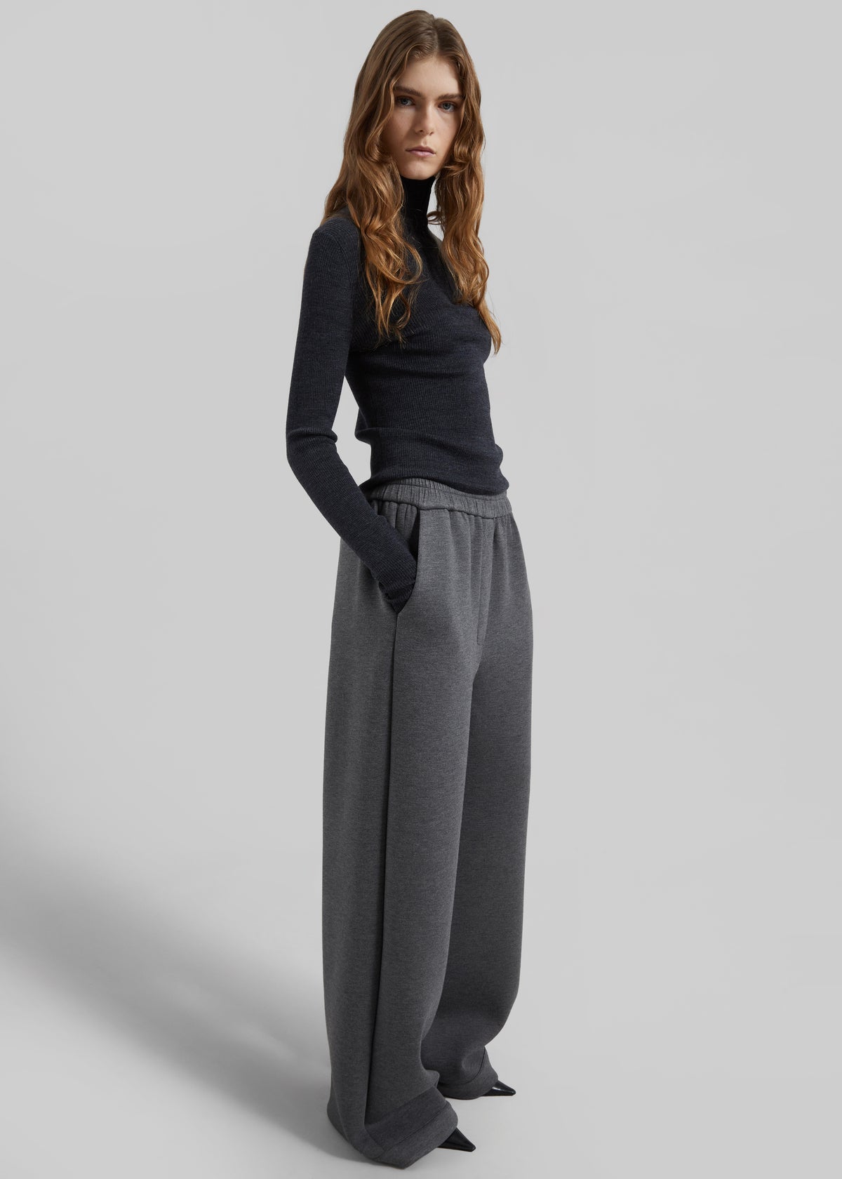 Mirca Neoprene Elastic Pants - Dark Grey - 2