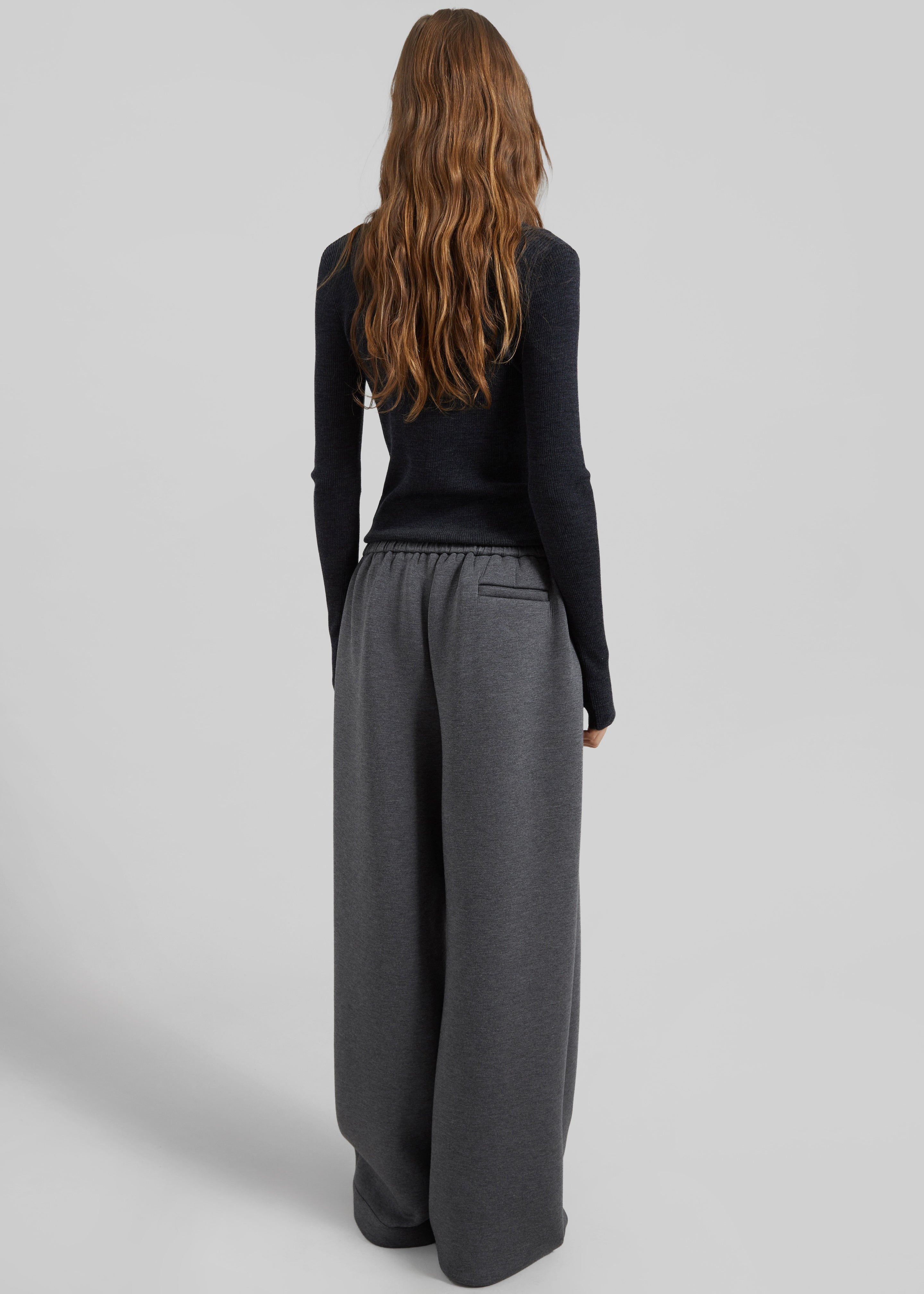 Mirca Neoprene Elastic Pants - Dark Grey - 9