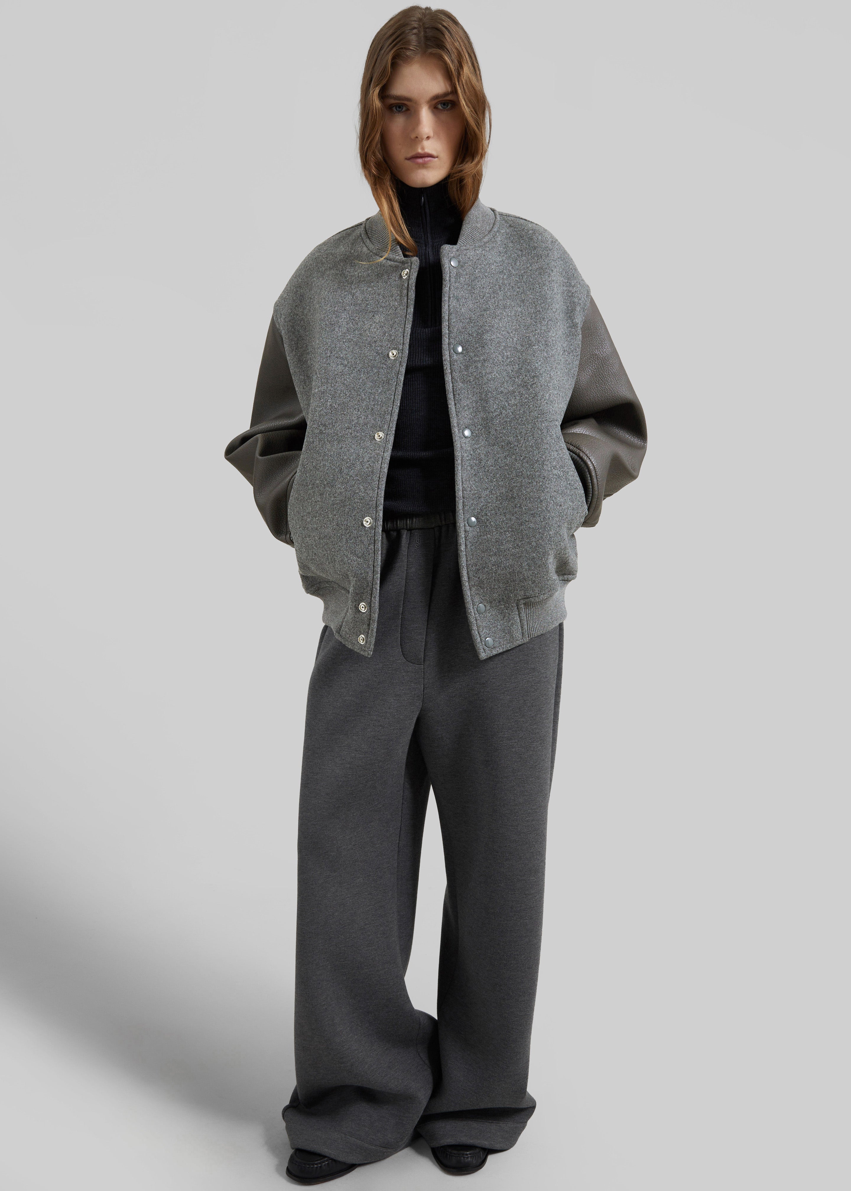 Mirca Neoprene Elastic Pants - Dark Grey - 7